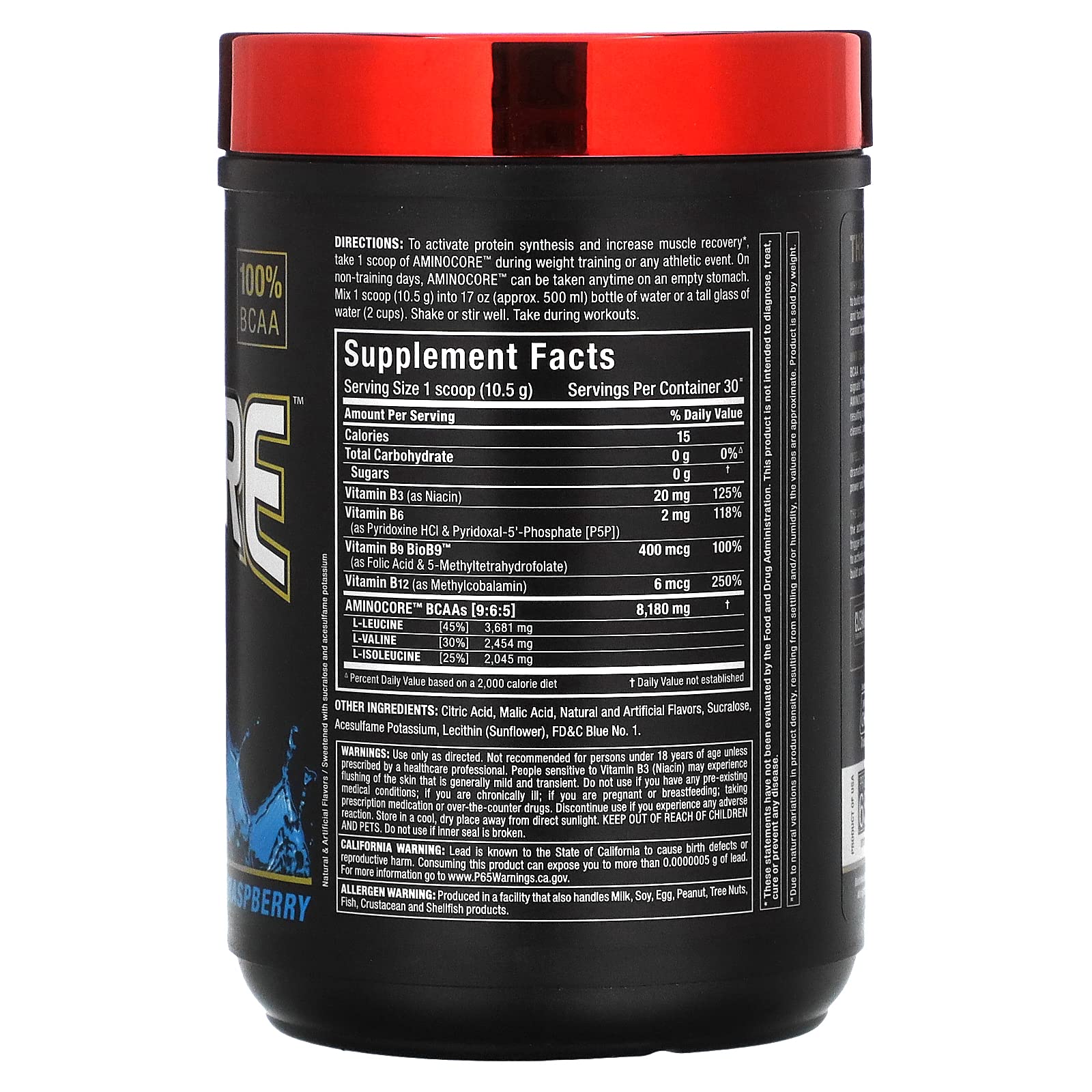 Foto 2 | Suplemento Allmax Nutrition Aminocore Bcaa 315 G De Frambuesa Azul - Venta Internacional.