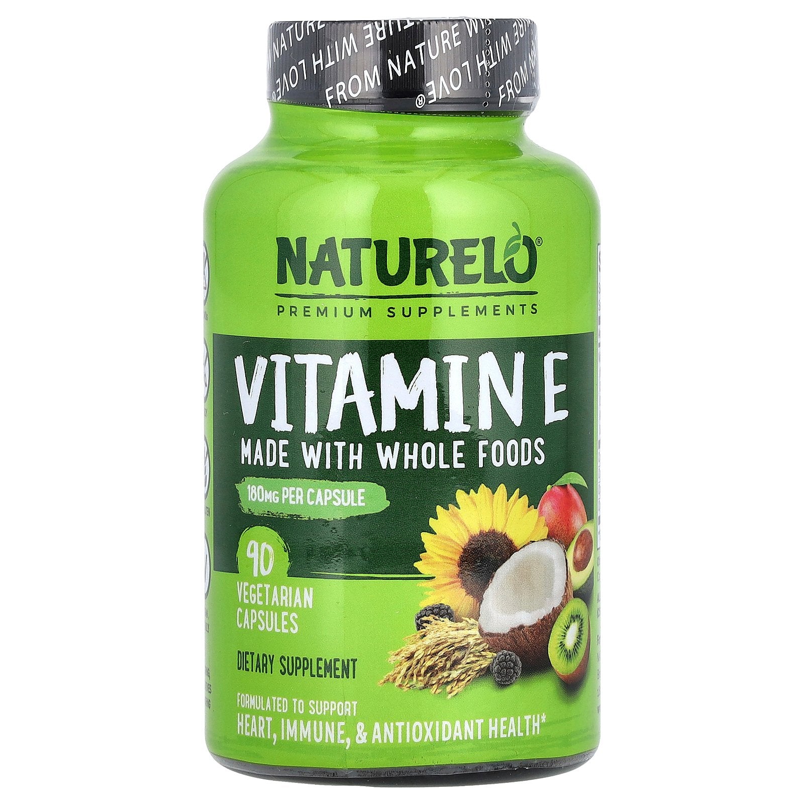 Foto 2 pulgar | Suplemento Naturelo De Vitamina E 180 Mg 90 Cápsulas Vegetarianas - Venta Internacional.