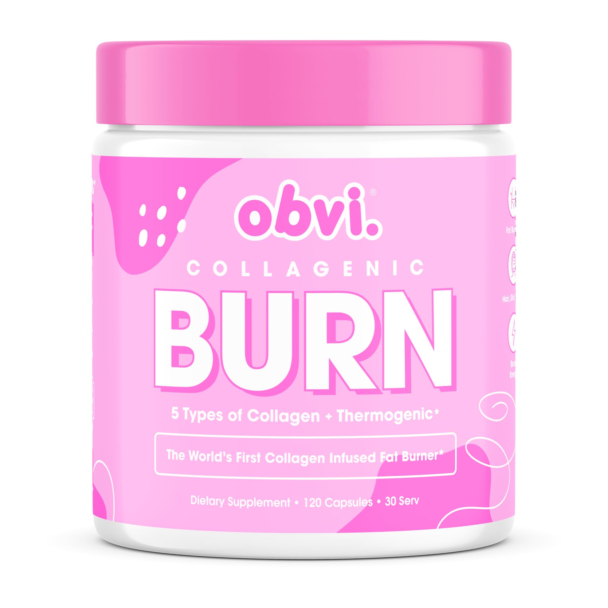 Foto 2 pulgar | Suplemento Obvi Collagenic Burn 120 Cápsulas Con 30 Porciones - Venta Internacional.