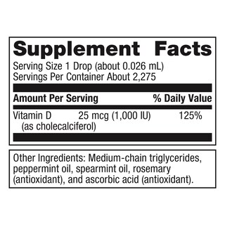 Foto 2 | Suplemento Metagenics De Vitamina D3 Líquido, 60 Ml, Salud Ósea - Venta Internacional.