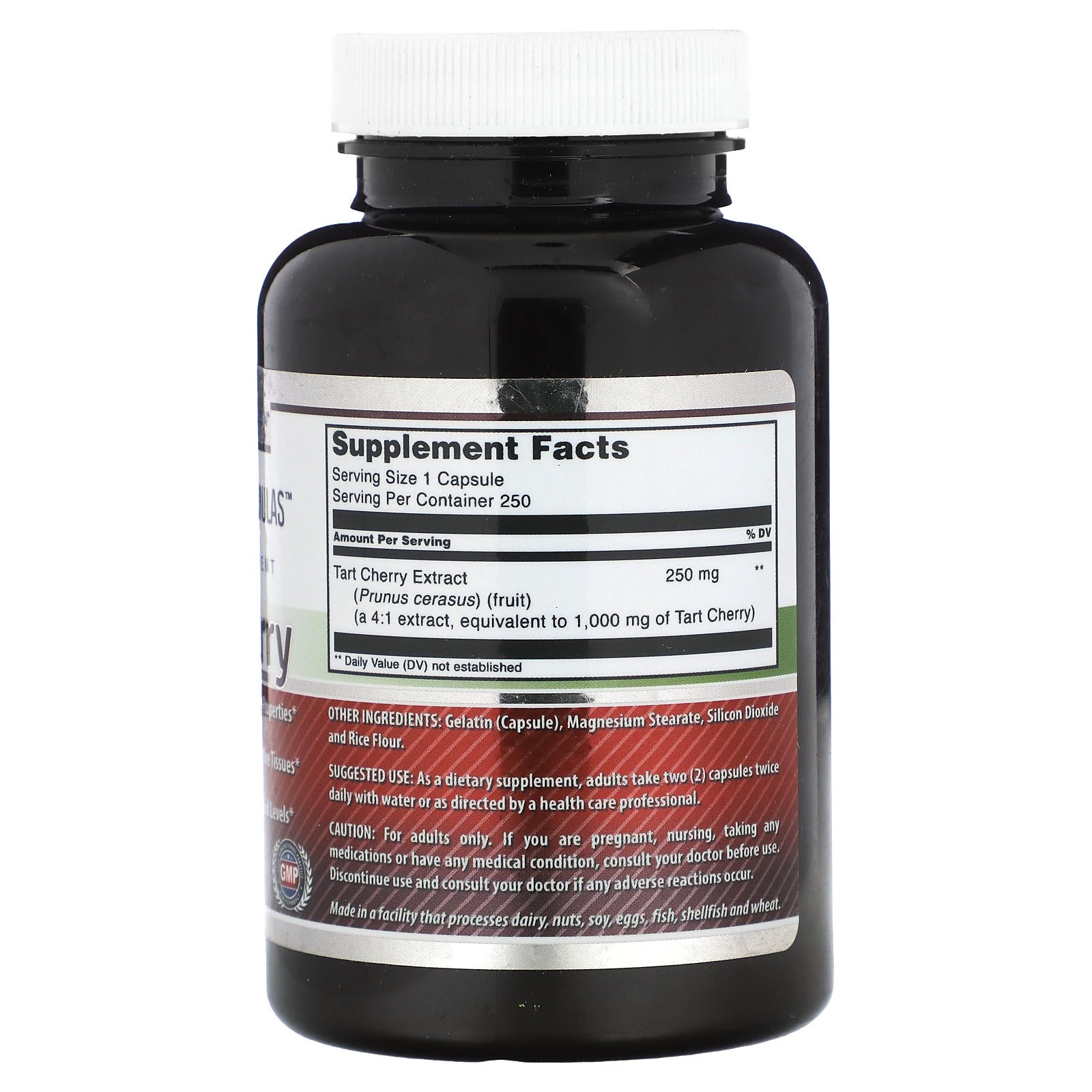 Foto 3 pulgar | Suplemento Amazing Nutrition Tart Cherry 1000 Mg 250 Cápsulas - Venta Internacional.