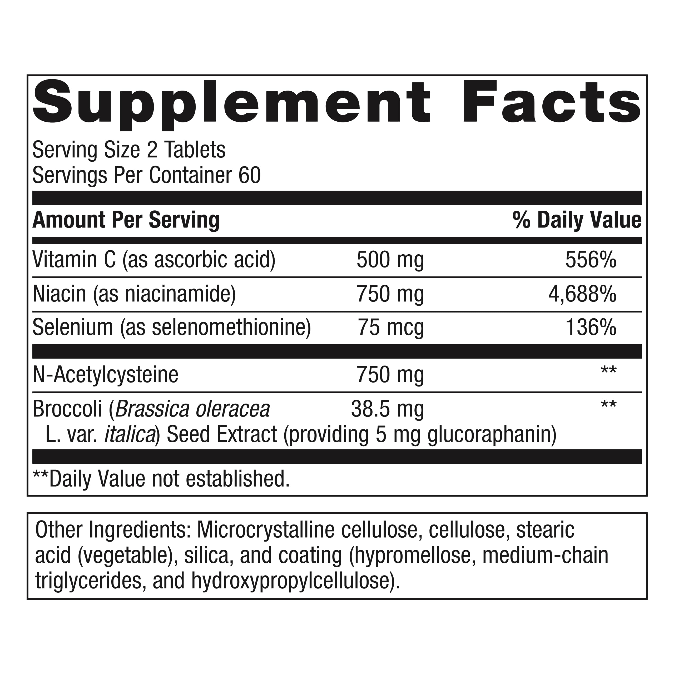 Foto 3 pulgar | Suplemento Metagenics Glutaclear 750 Mg De Niacina 120 Comprimidos - Venta Internacional.