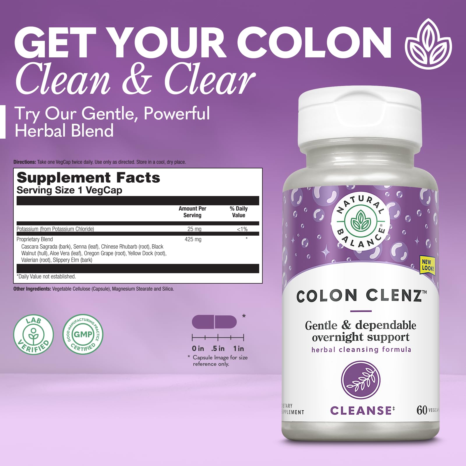 Foto 3 pulgar | Suplemento Natural Balance Colon Clenz Herbal 60 Cápsulas Vegetarianas - Venta Internacional