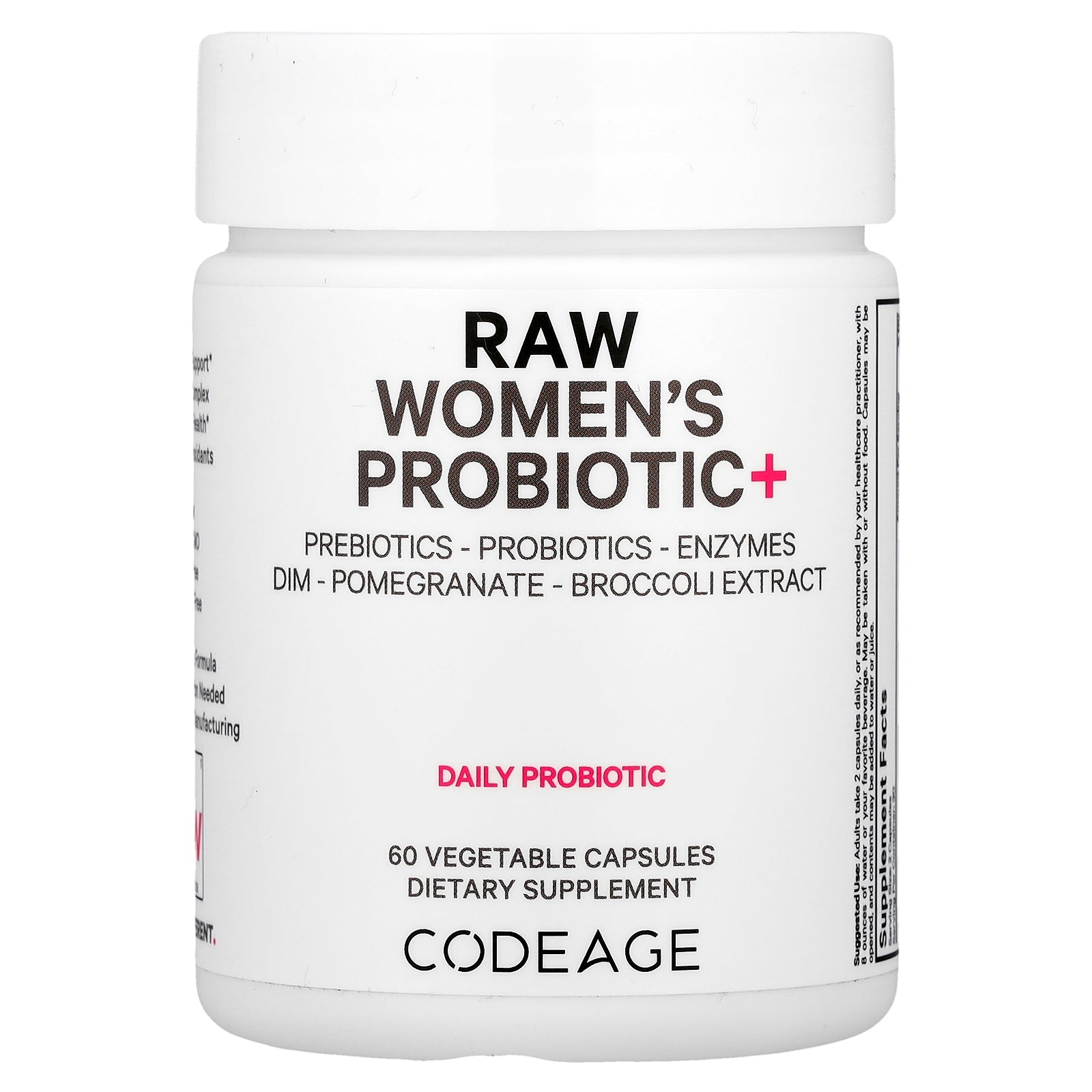 Foto 2 pulgar | Suplemento Codeage Raw Probiotic+ Para Mujer, 60 Cápsulas Vegetales - Venta Internacional.