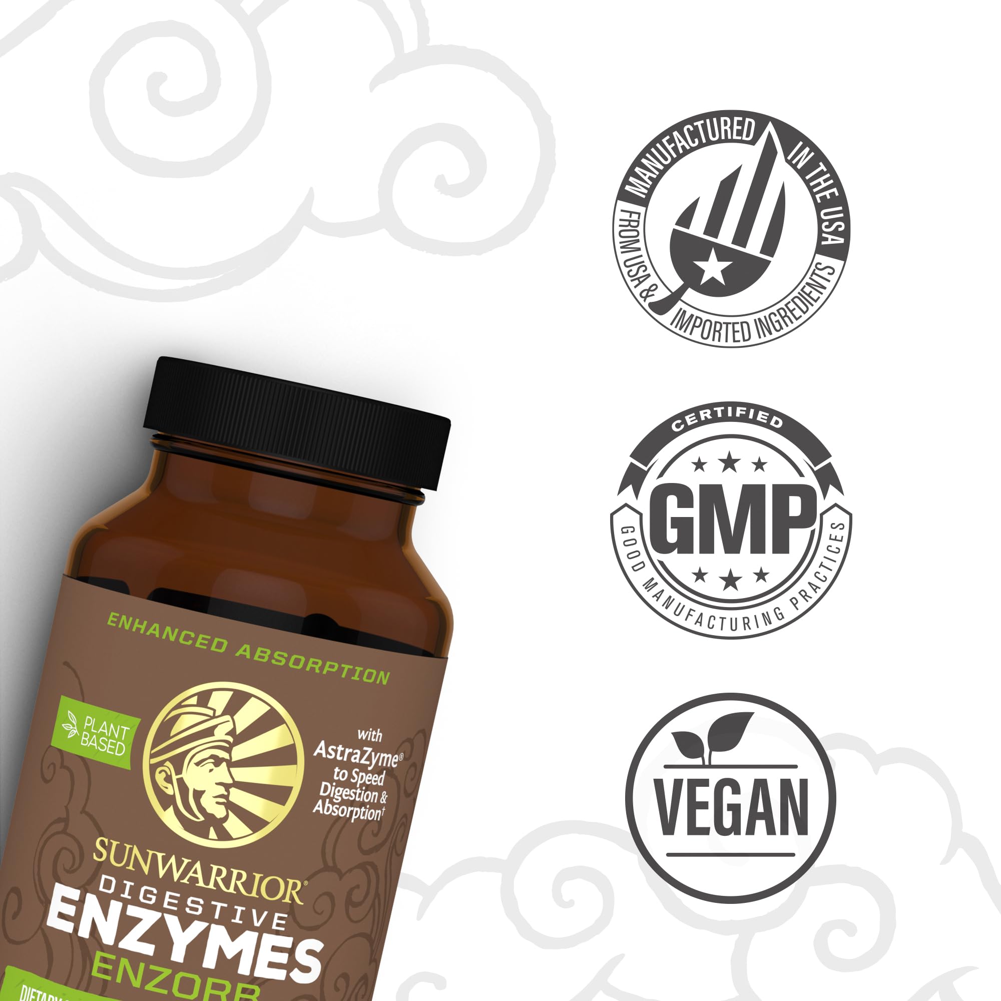 Foto 4 pulgar | Enzimas Digestivas Probióticas Sunwarrior Enzorb Vegan - Venta Internacional.