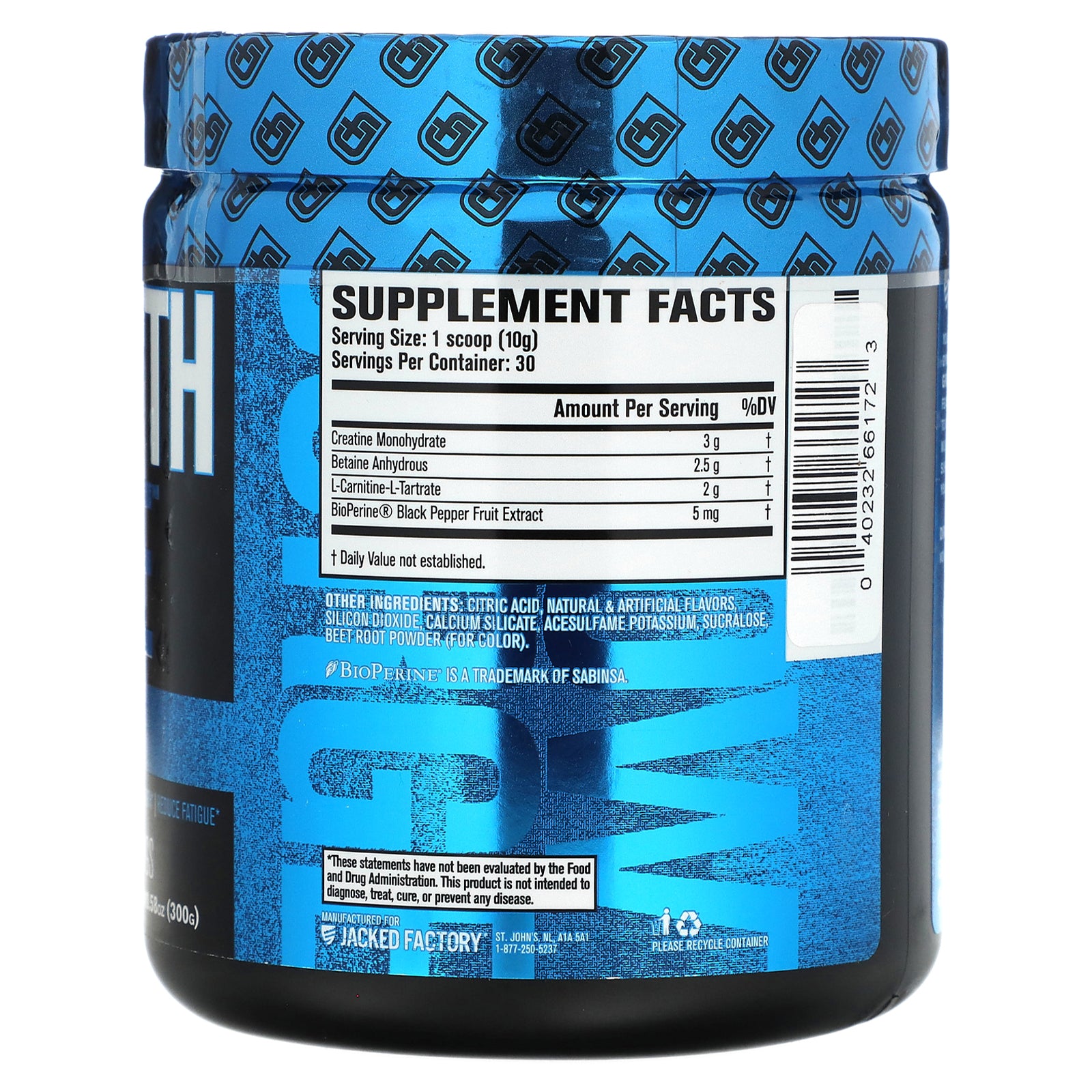 Foto 3 pulgar | Suplemento Jacked Factory Growth Surge Para Después Del Entrenamiento, 300 G - Venta Internacional.