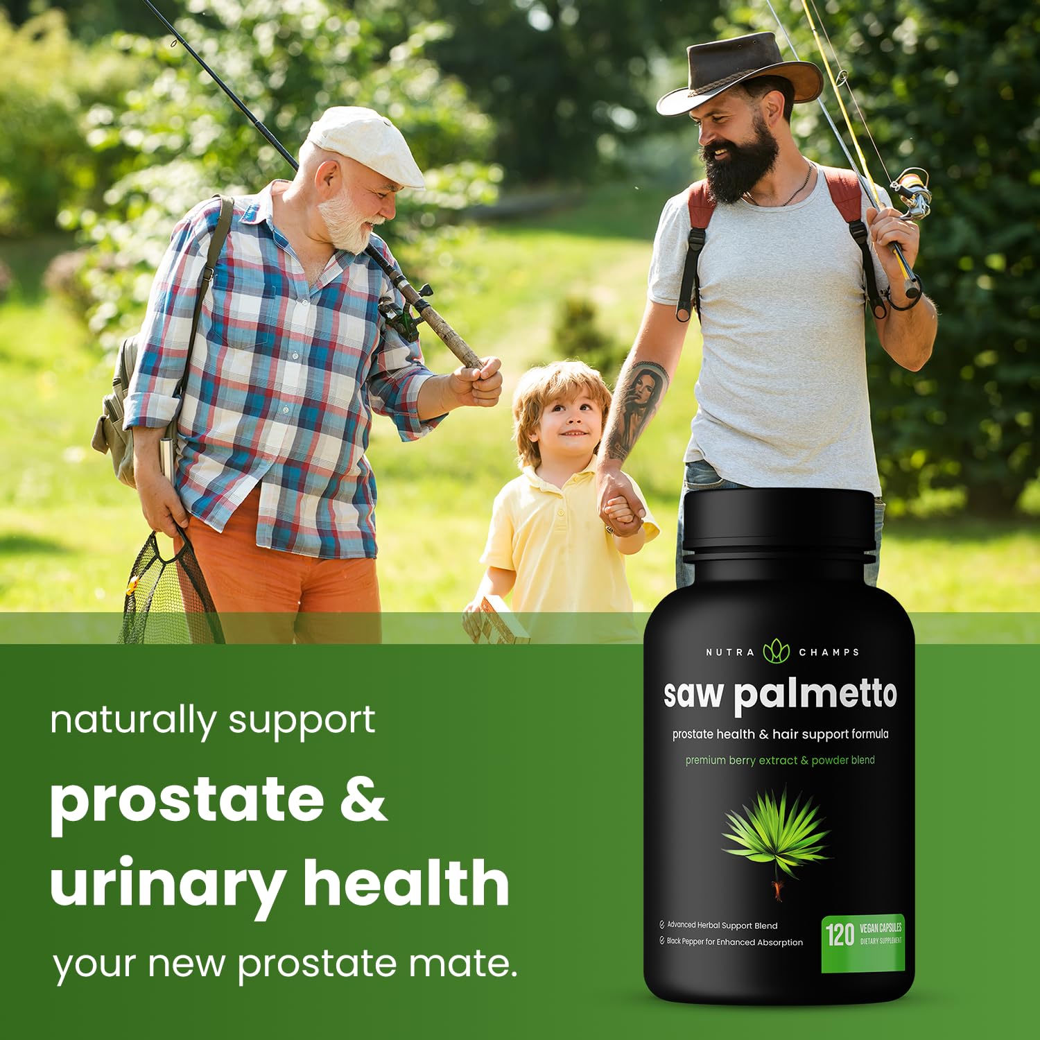 Foto 3 pulgar | Suplemento Nutrachamps Saw Palmetto Prostate Health 600 Mg - Venta Internacional.