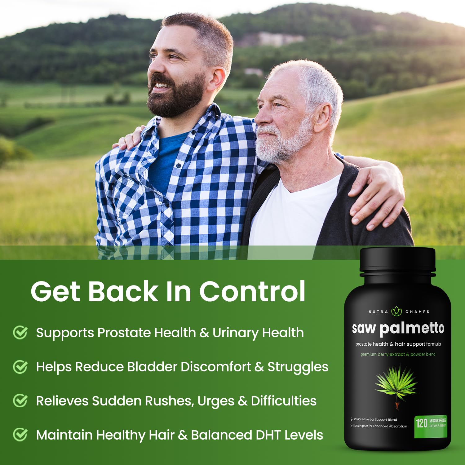 Foto 5 pulgar | Suplemento Nutrachamps Saw Palmetto Prostate Health 600 Mg - Venta Internacional.