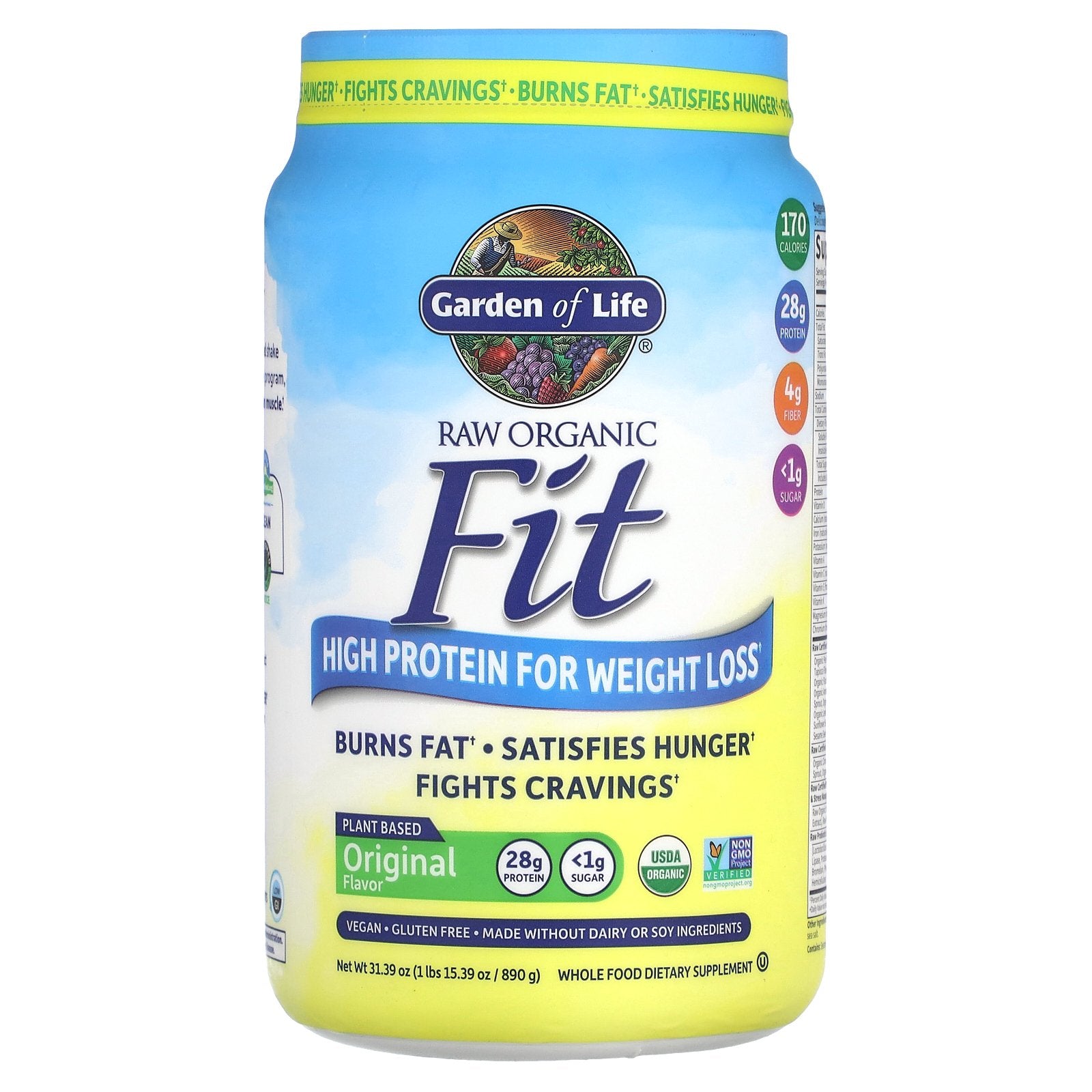 Foto 2 pulgar | Proteína En Polvo Garden Of Life Raw Organic Fit 890g - Venta Internacional.