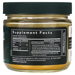 Foto 2 | Suplemento Gaia Herbs Golden Milk 125 Ml (123 G) - Venta Internacional.
