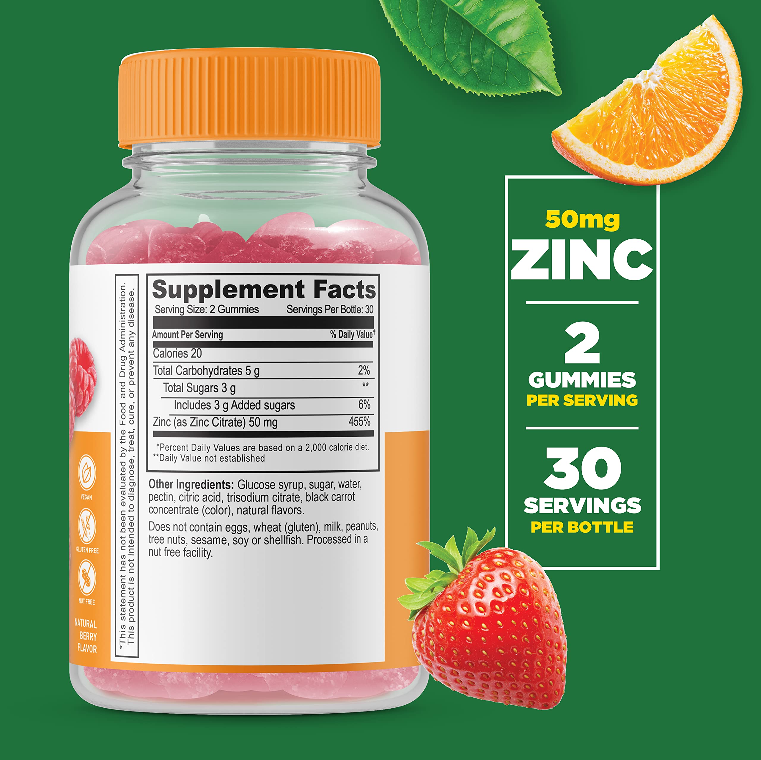 Foto 3 pulgar | Gomitas Supplement Lifeable Zinc De 50 Mg, 60 Unidades - Venta Internacional.
