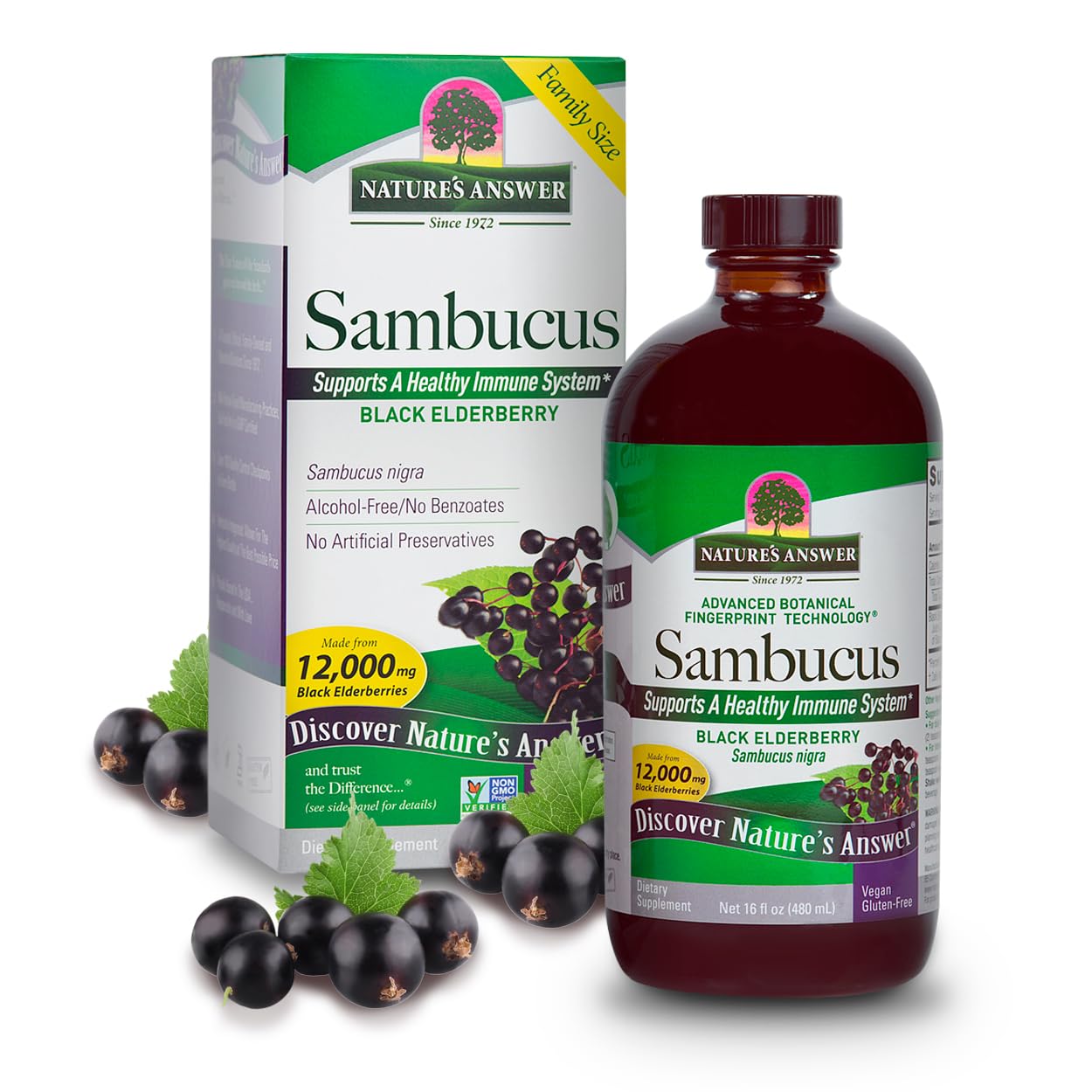 Foto 1 | Suplemento Nature's Answer Jarabe de Saúco 480 Ml - Venta Internacional