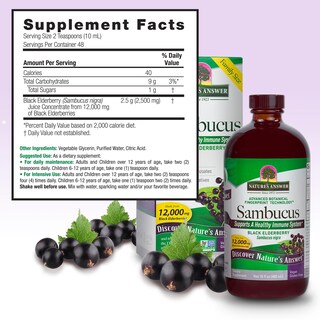 Foto 3 | Suplemento Nature's Answer Jarabe de Saúco 480 Ml - Venta Internacional