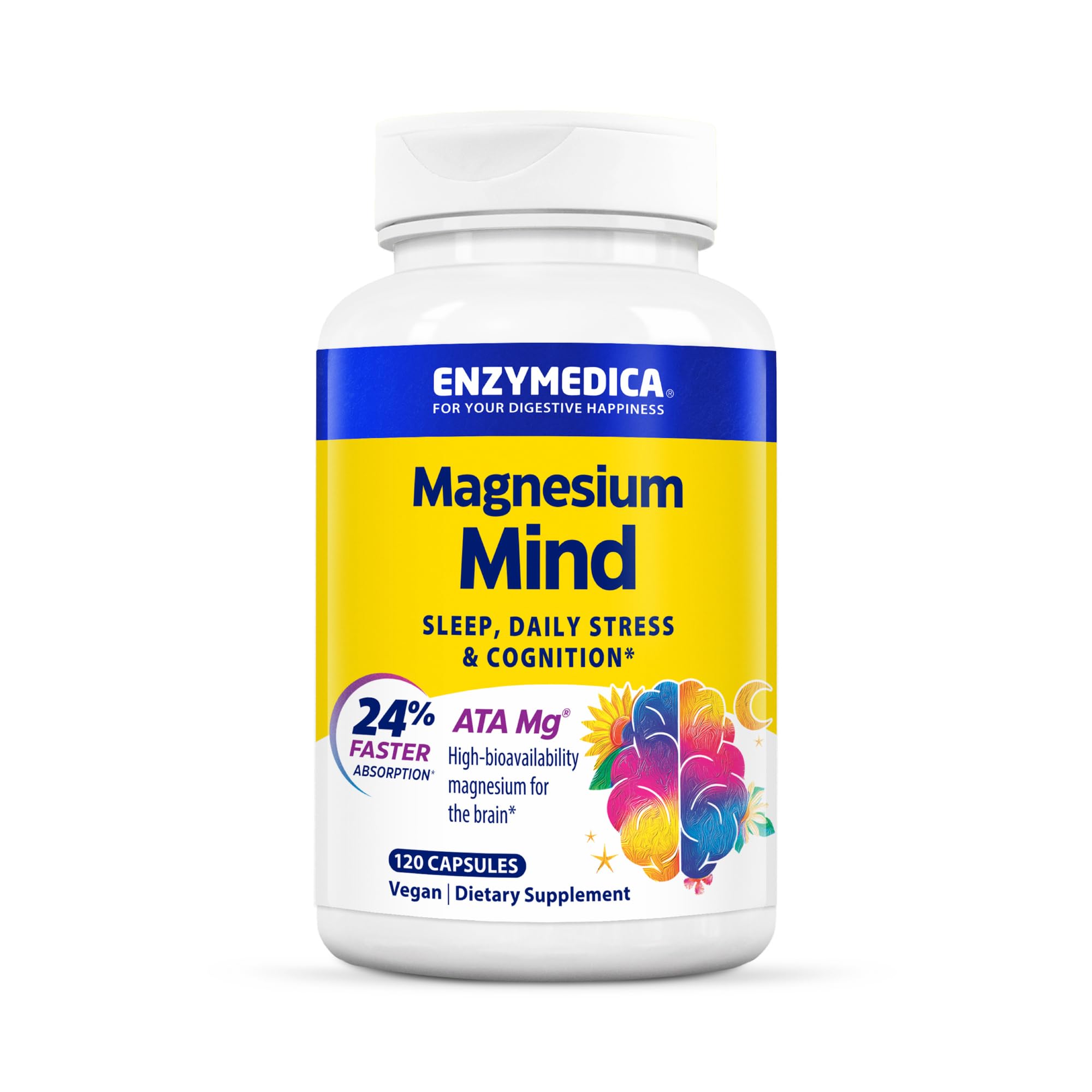 Foto 2 pulgar | Suplemento Enzymedica Magnesium Mind Con Ata Mg 120 Cápsulas - Venta Internacional.
