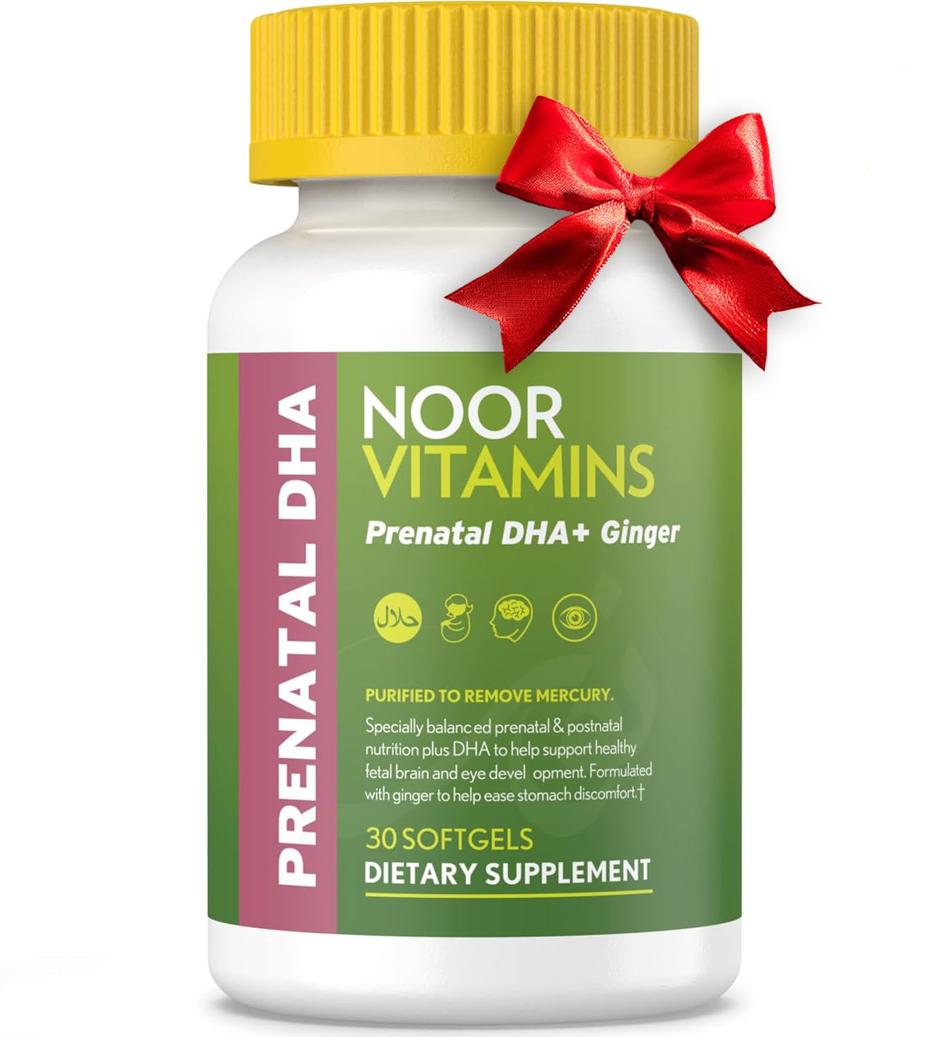 Foto 2 pulgar | Vitaminas Prenatales Noor Vitaminas Halal Con Dha Y Ácido Fólico - Venta Internacional.