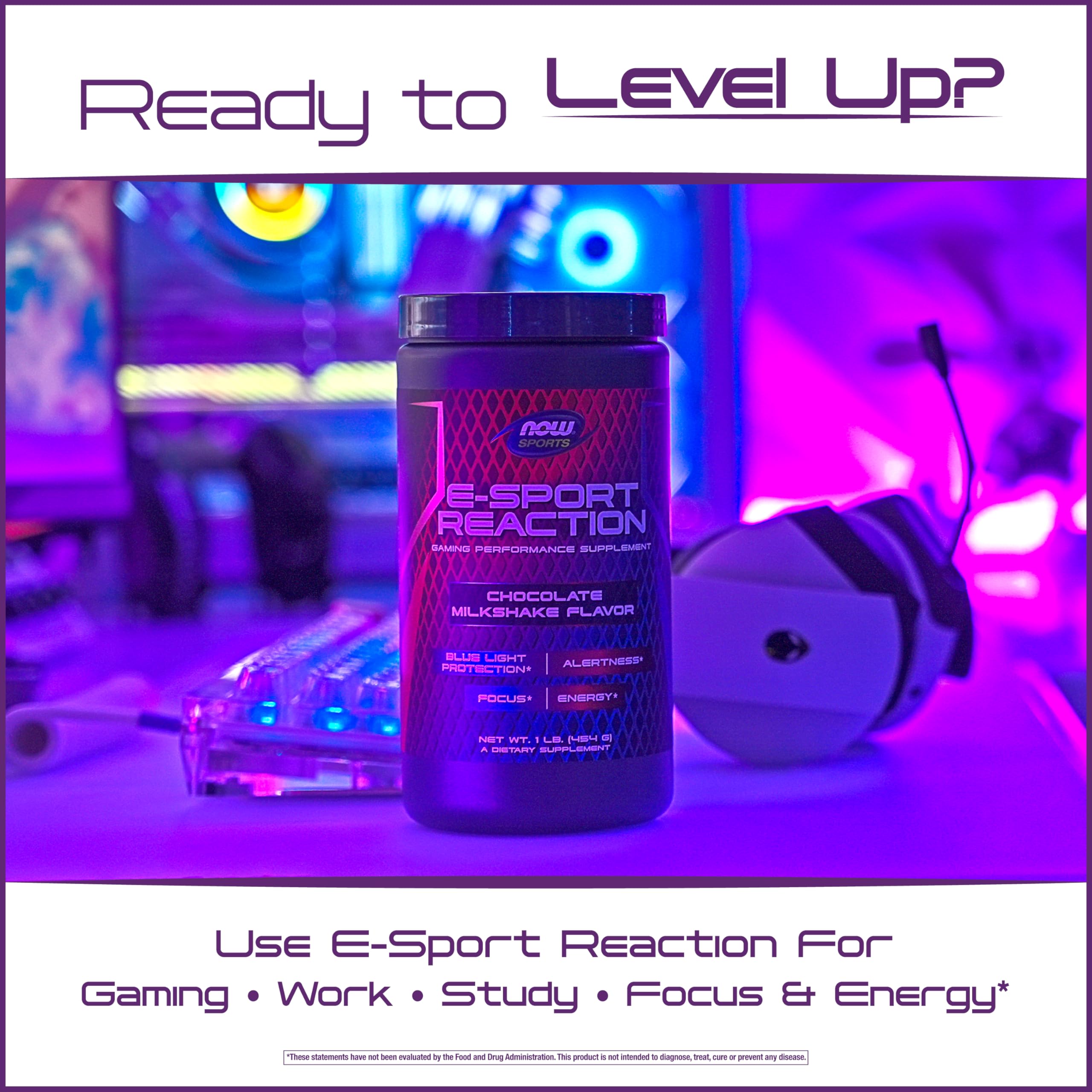 Foto 4 pulgar | Supplement Now Sports Esport Reaction 30 Porciones De Chocolate - Venta Internacional.