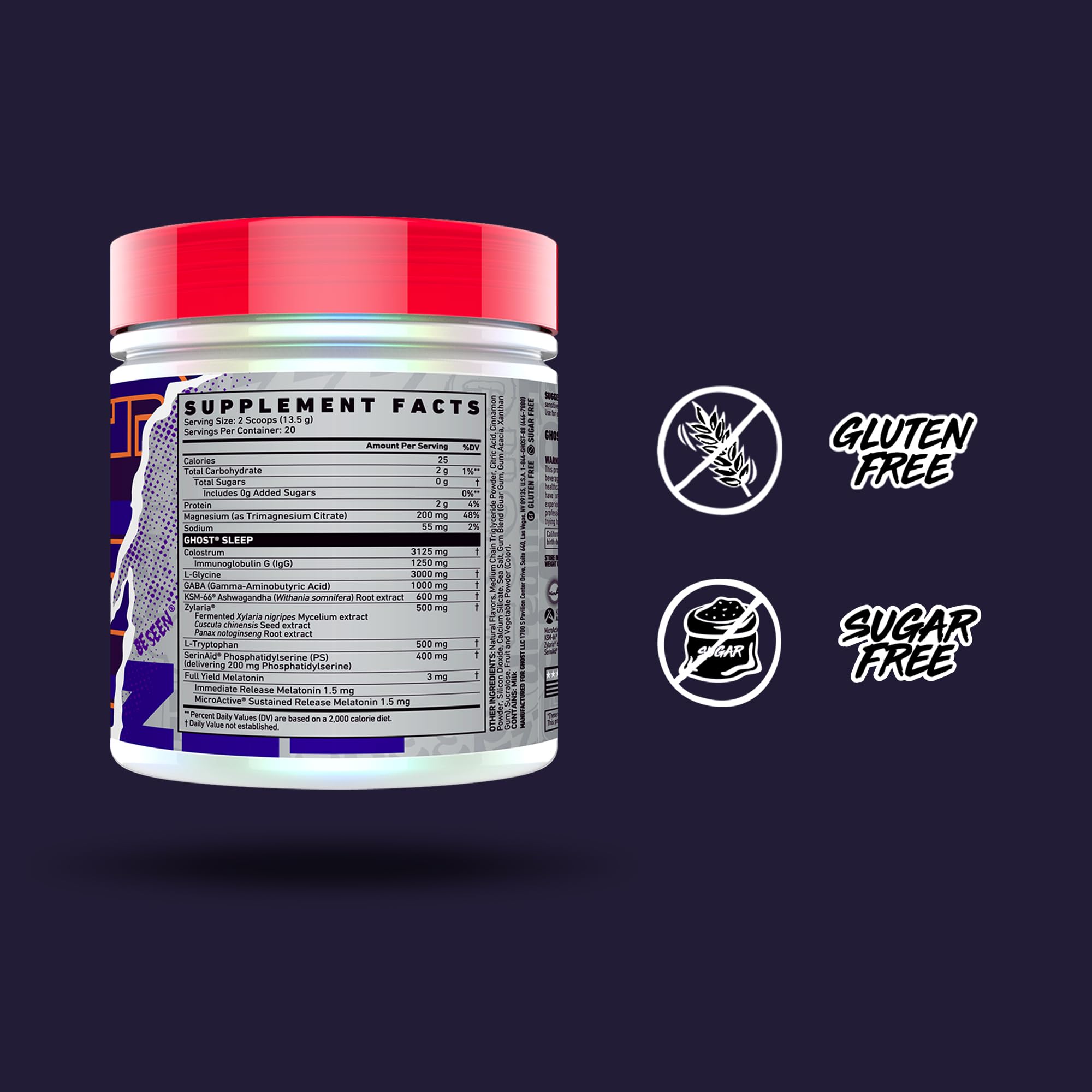 Foto 5 pulgar | Suplemento Dietético Ghost Sleep Blue Dream Flavor 20 Porciones - Venta Internacional.