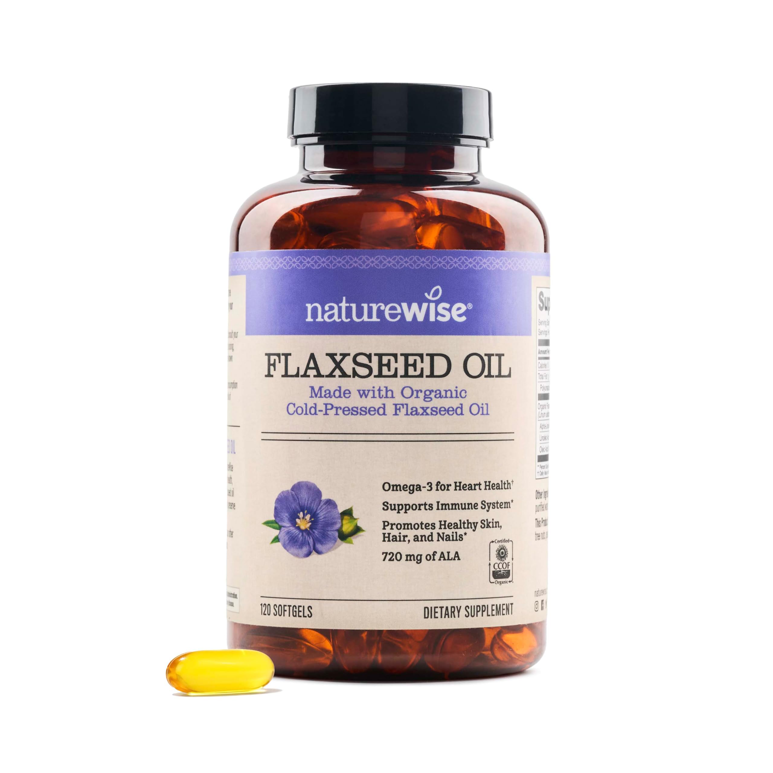 Foto 1 | Suplemento De Aceite De Linaza Naturewise 1200 Mg De Omega 3 6 9 120 Cápsulas Blandas - Venta Internacional.
