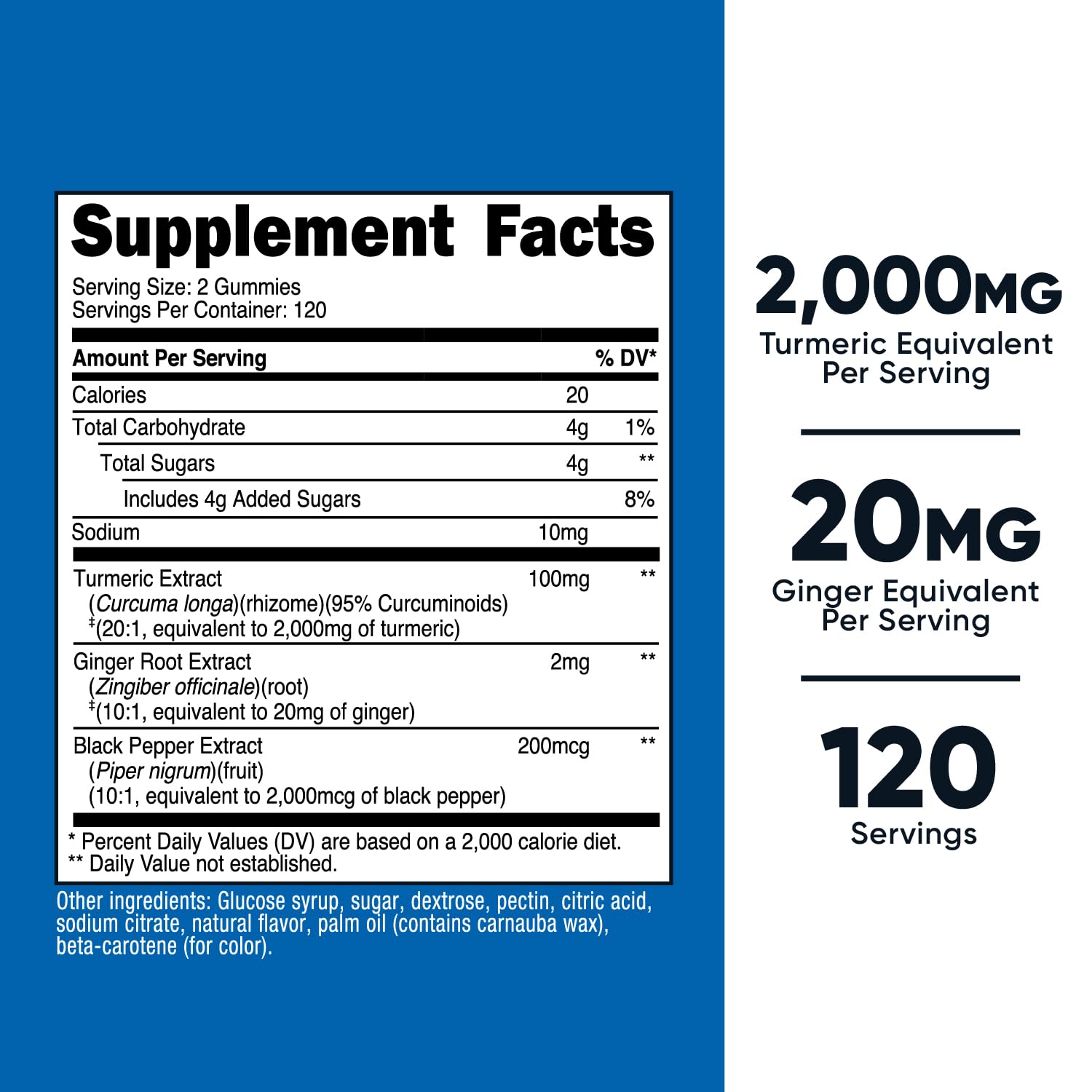 Foto 2 | Suplemento Nutricost Turmeric Gummies 240 Con Sabor Cítrico - Venta Internacional.