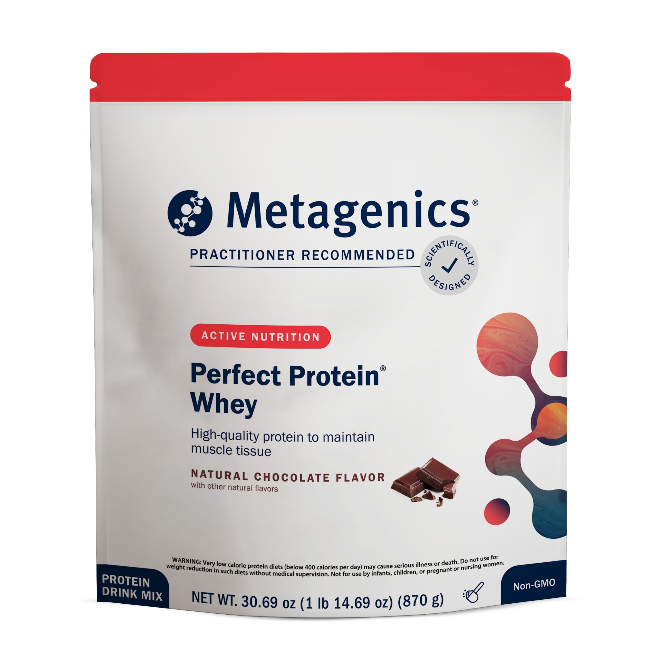 Foto 2 pulgar | Proteína En Polvo Metagenics Perfect Protein 30 Porciones Choco - Venta Internacional.