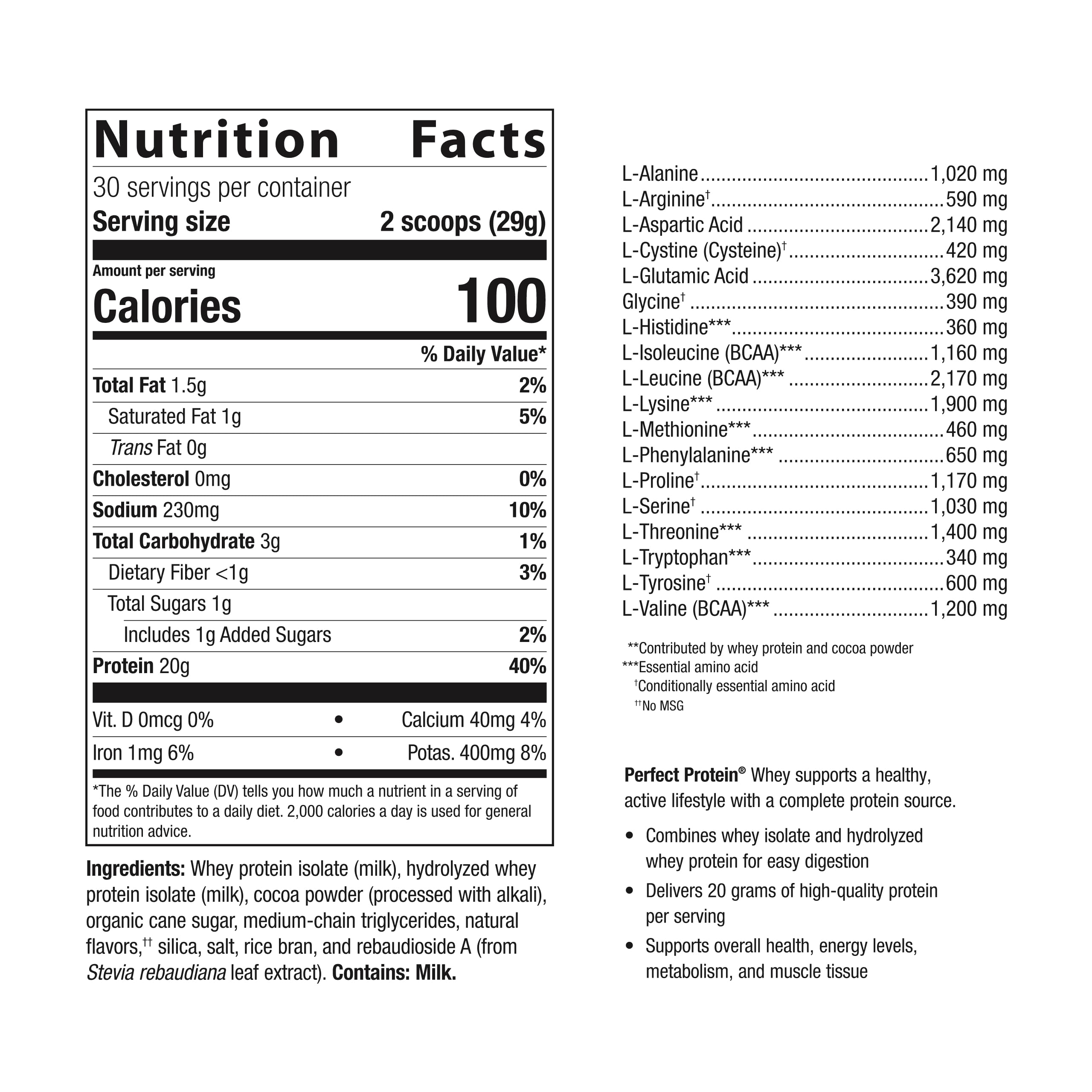 Foto 2 | Proteína En Polvo Metagenics Perfect Protein 30 Porciones Choco - Venta Internacional.