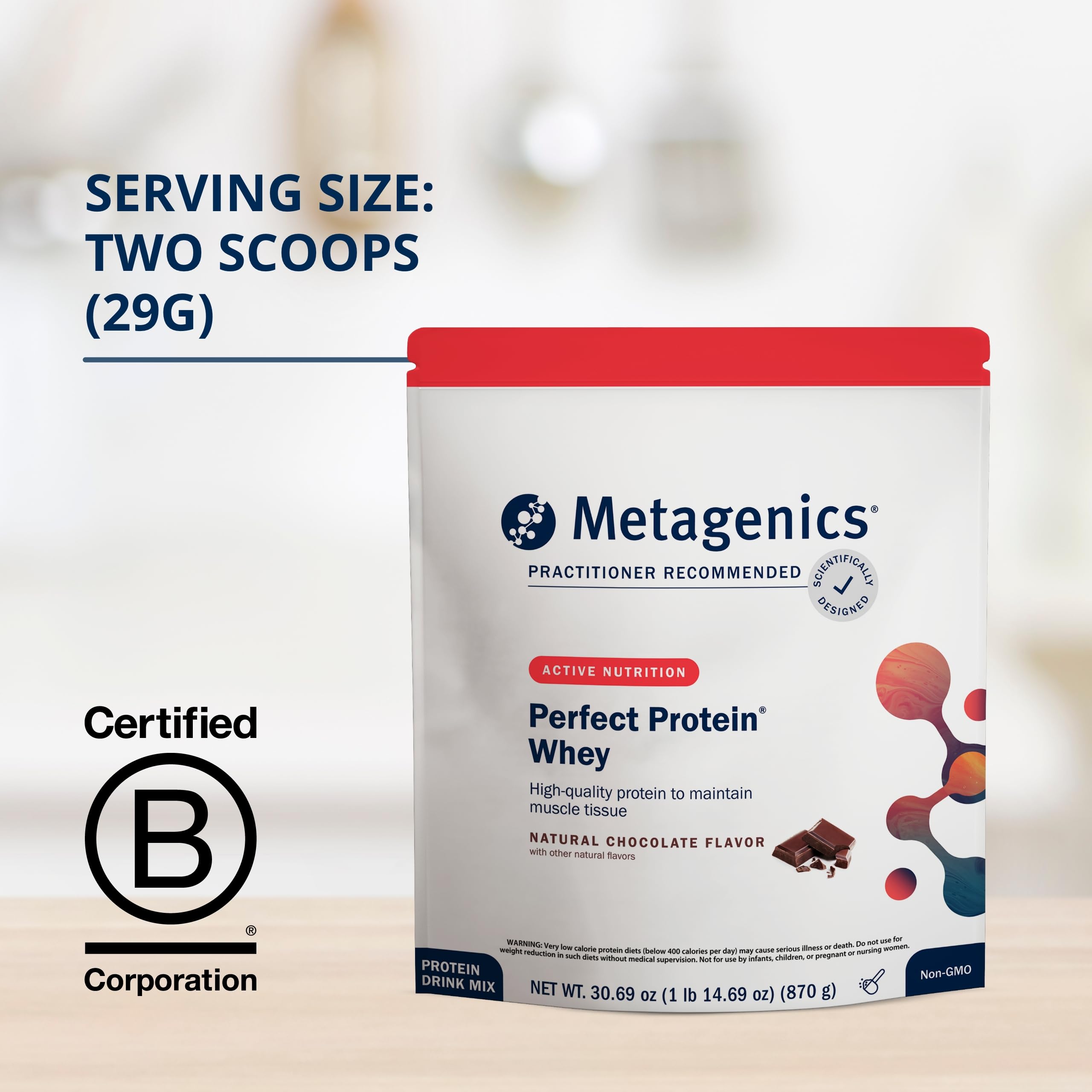 Foto 5 pulgar | Proteína En Polvo Metagenics Perfect Protein 30 Porciones Choco - Venta Internacional.