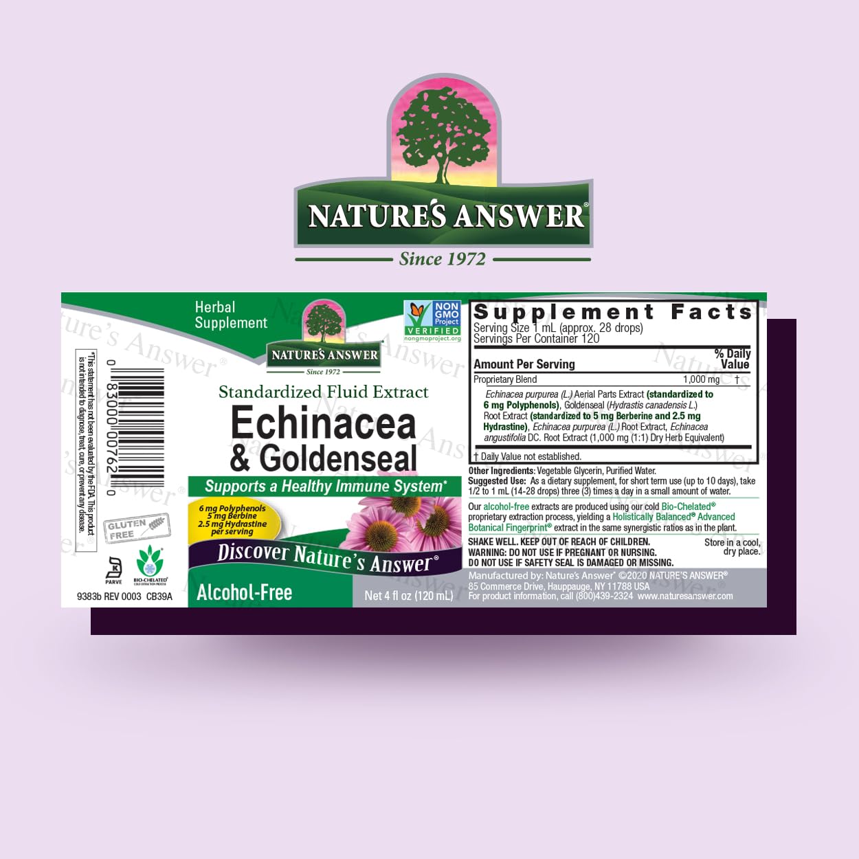 Foto 3 pulgar | Suplemento Nature's Answer de Equinácea 120 Ml - Venta Internacional