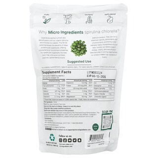 Foto 2 | Suplemento De Microingredientes, Espirulina, Clorella Orgánica, 720 Tabletas - Venta Internacional.