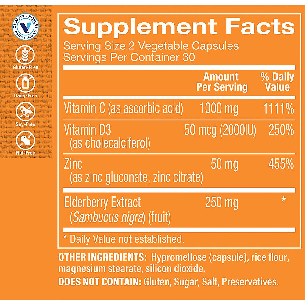 Foto 4 pulgar | Suplemento The Vitamin Shoppe Immune Essentials 60 Cápsulas - Venta Internacional.