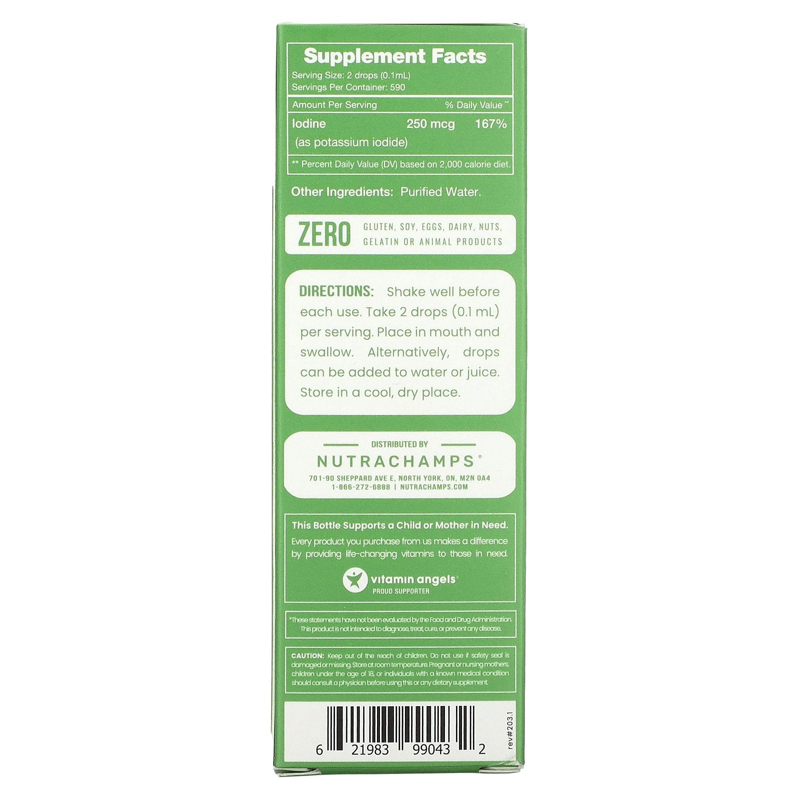 Foto 4 pulgar | Gotas Líquidas De Yodo Nutrachamps 60 Ml (2 Fl Oz) Sin Sabor - Venta Internacional.
