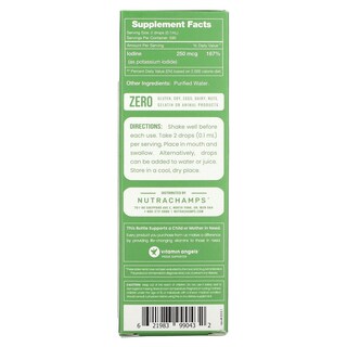 Foto 3 | Gotas Líquidas De Yodo Nutrachamps 60 Ml (2 Fl Oz) Sin Sabor - Venta Internacional.