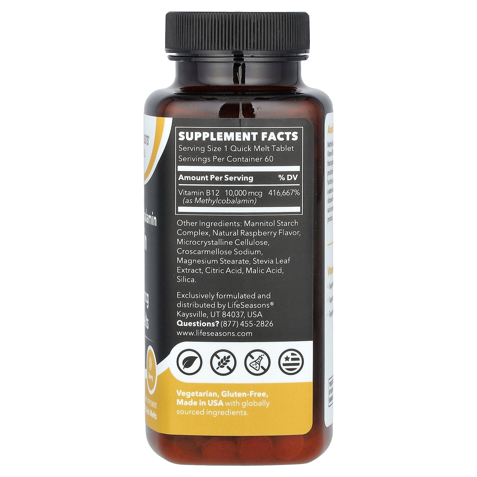Foto 3 pulgar | Suplemento Lifeseasons Con Metilcobalamina Y Vitamina B12, 10,000 Mcg - Venta Internacional.