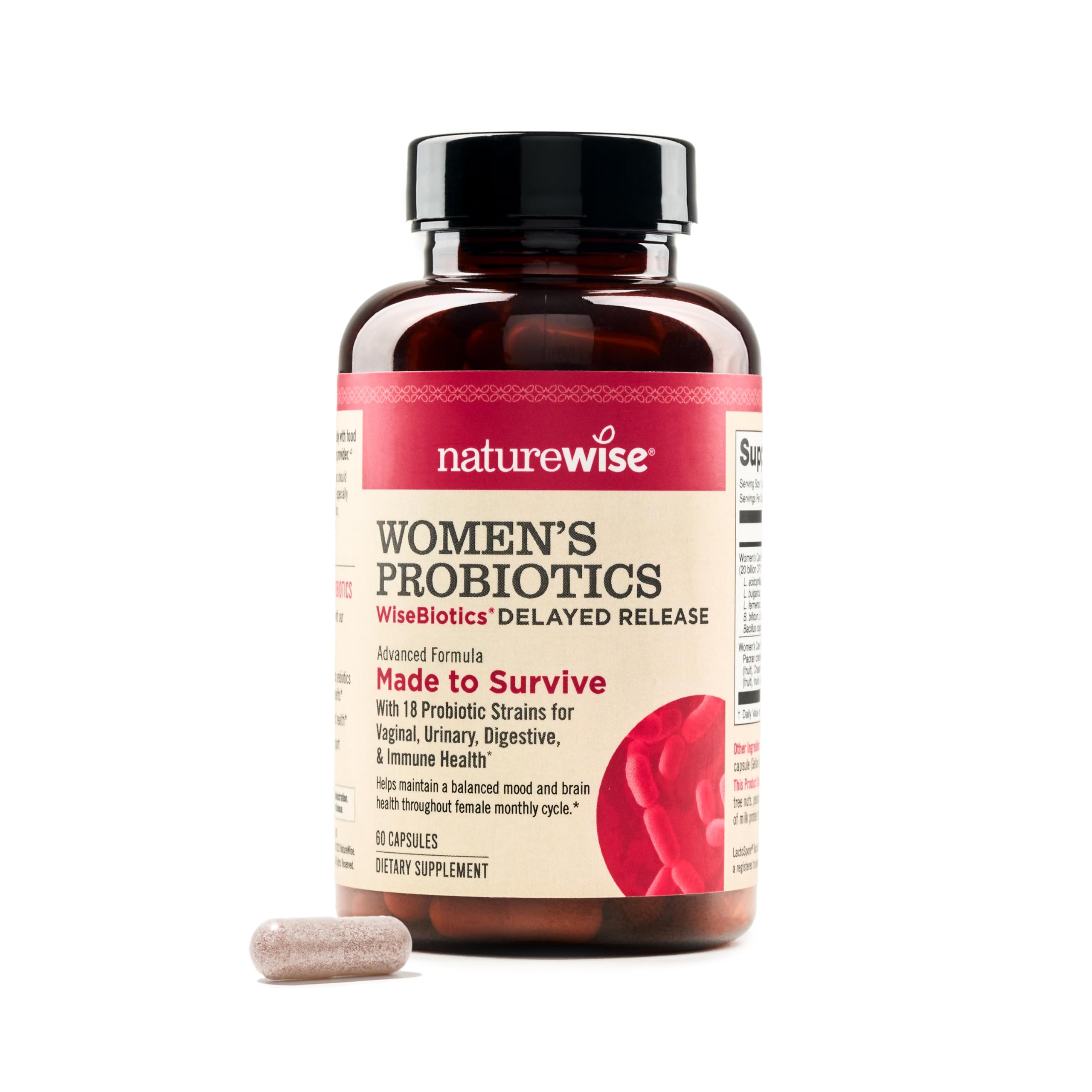Foto 1 | Probióticos Naturewise Para Mujeres, 20 Mil Millones De Cfu, 60 Cápsulas - Venta Internacional.