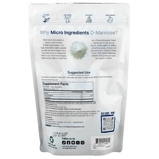 Foto 1 | Suplemento De Microingredientes: D-manosa En Polvo, 340 G - Venta Internacional.