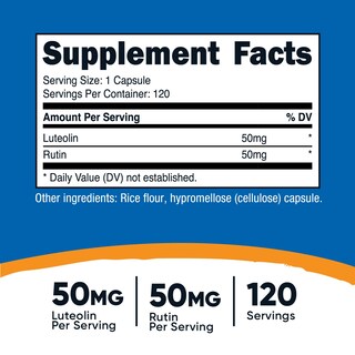 Foto 2 | Complemente La Luteolina Nutricost Con Complejo De Rutina De 100 Mg - Venta Internacional.
