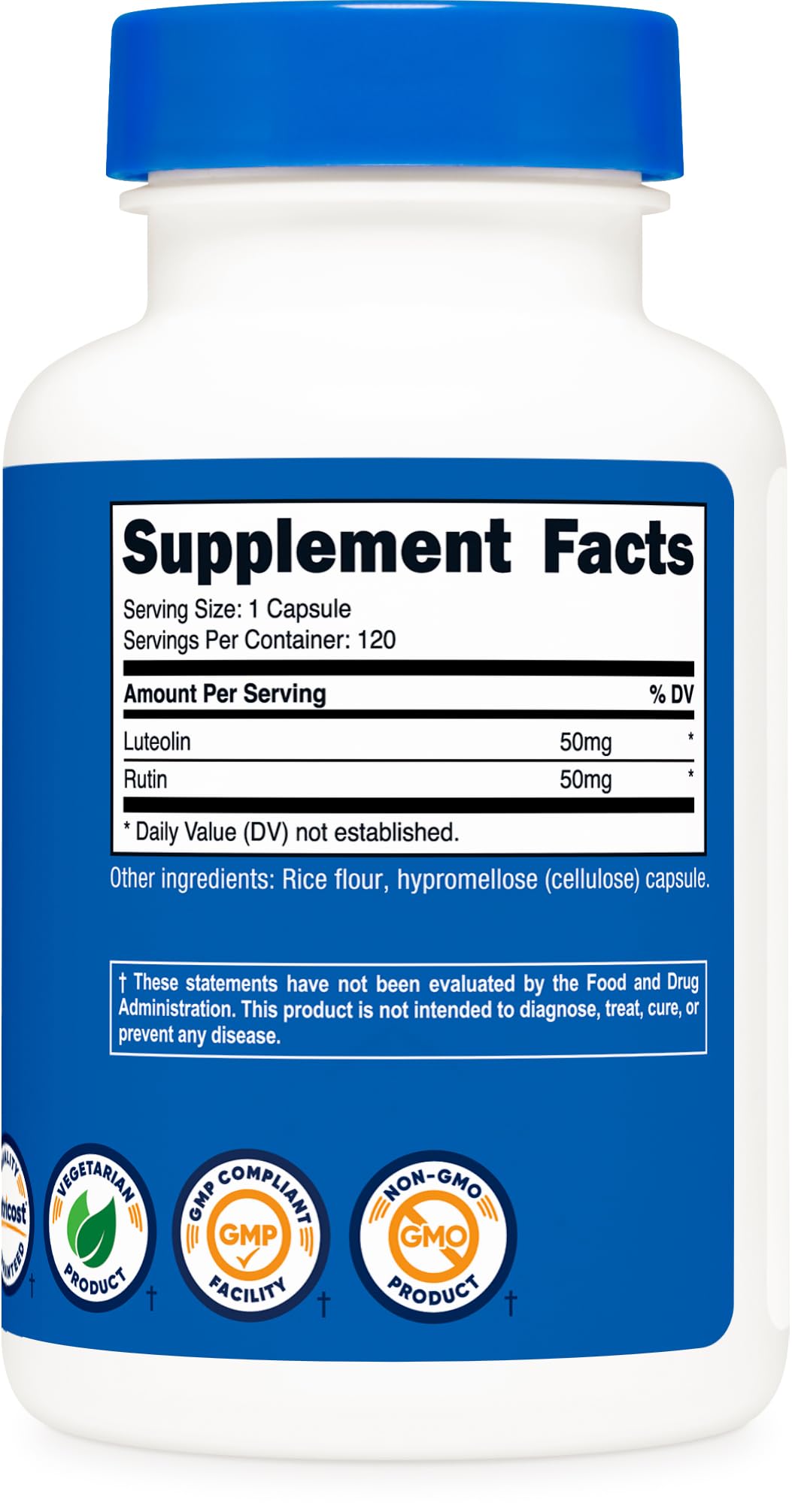 Foto 6 pulgar | Complemente La Luteolina Nutricost Con Complejo De Rutina De 100 Mg - Venta Internacional.