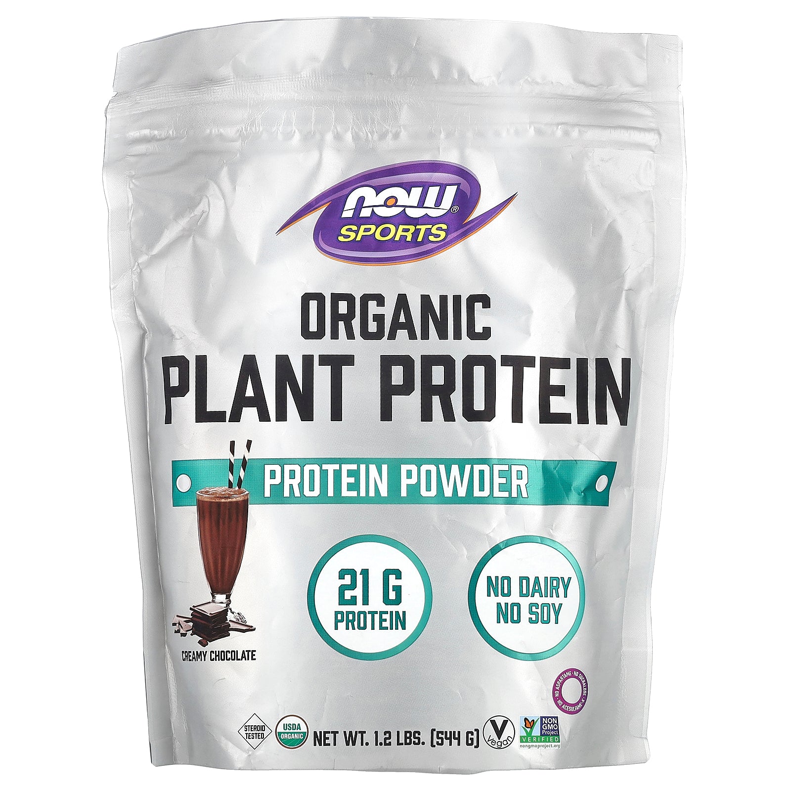 Proteína En Polvo Now Foods Sports Organic Vegetal Cremoso Chocolate - Venta Internacional.
