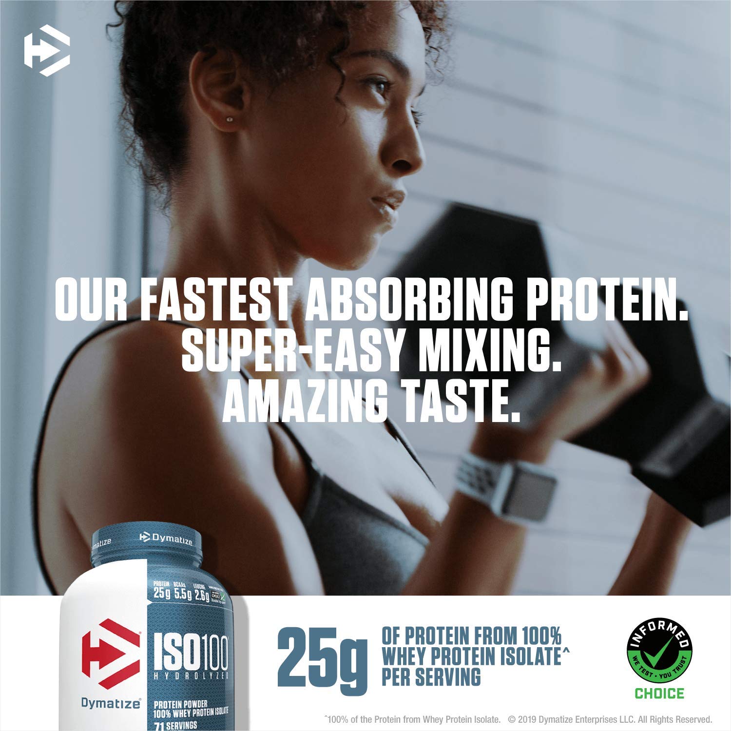 Foto 6 pulgar | Brownie De Chocolate De Suero Dymatize Iso 100 Con Proteína En Polvo, 1.6 Libras - Venta Internacional.