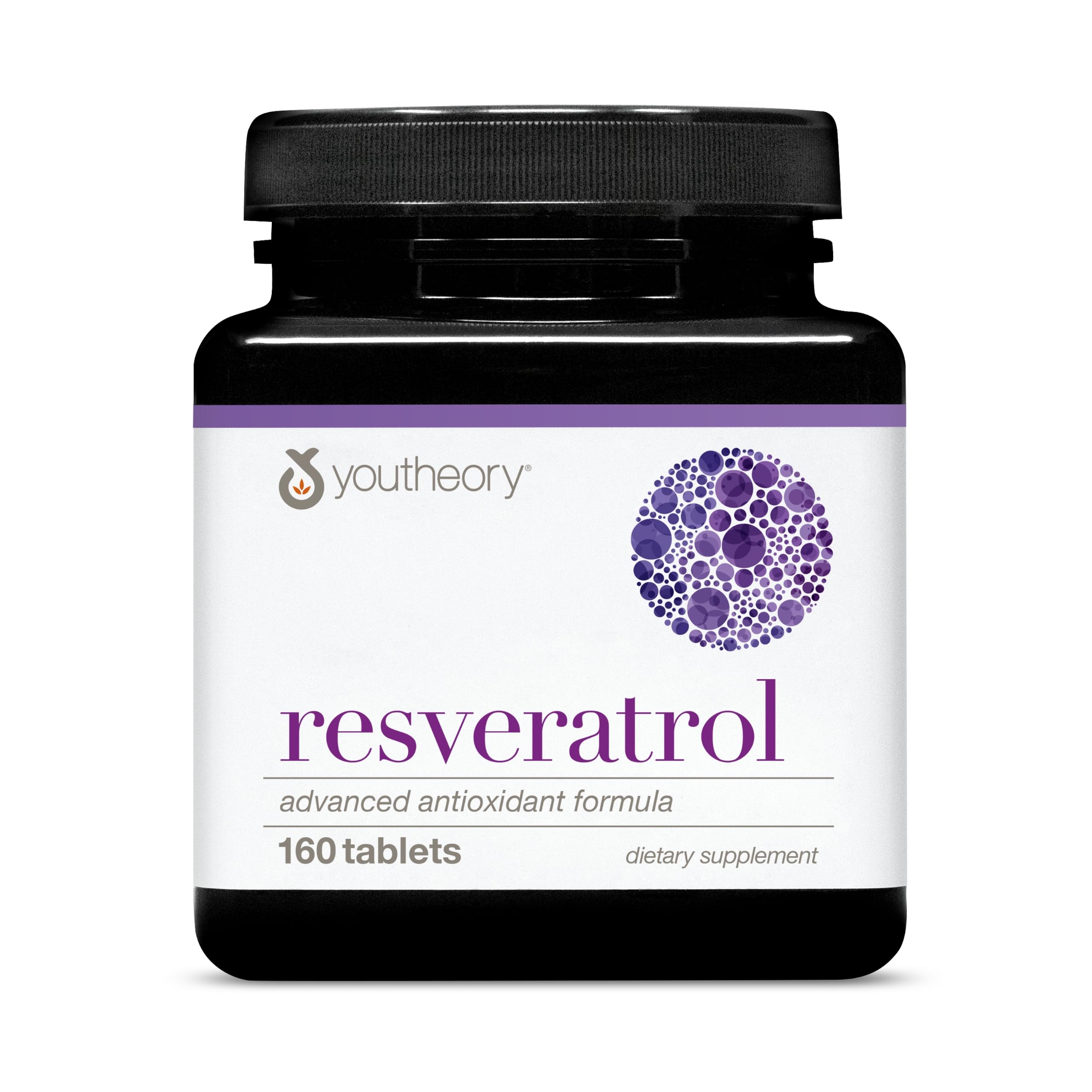 Foto 2 pulgar | Suplemento Youtheory, Antioxidante Avanzado Con Resveratrol, 160 Tabletas - Venta Internacional.