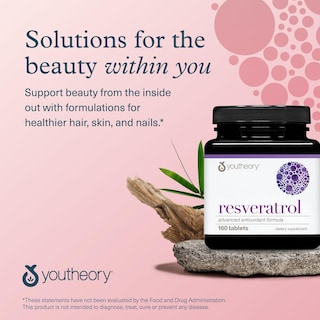 Foto 7 | Suplemento Youtheory, Antioxidante Avanzado Con Resveratrol, 160 Tabletas - Venta Internacional.