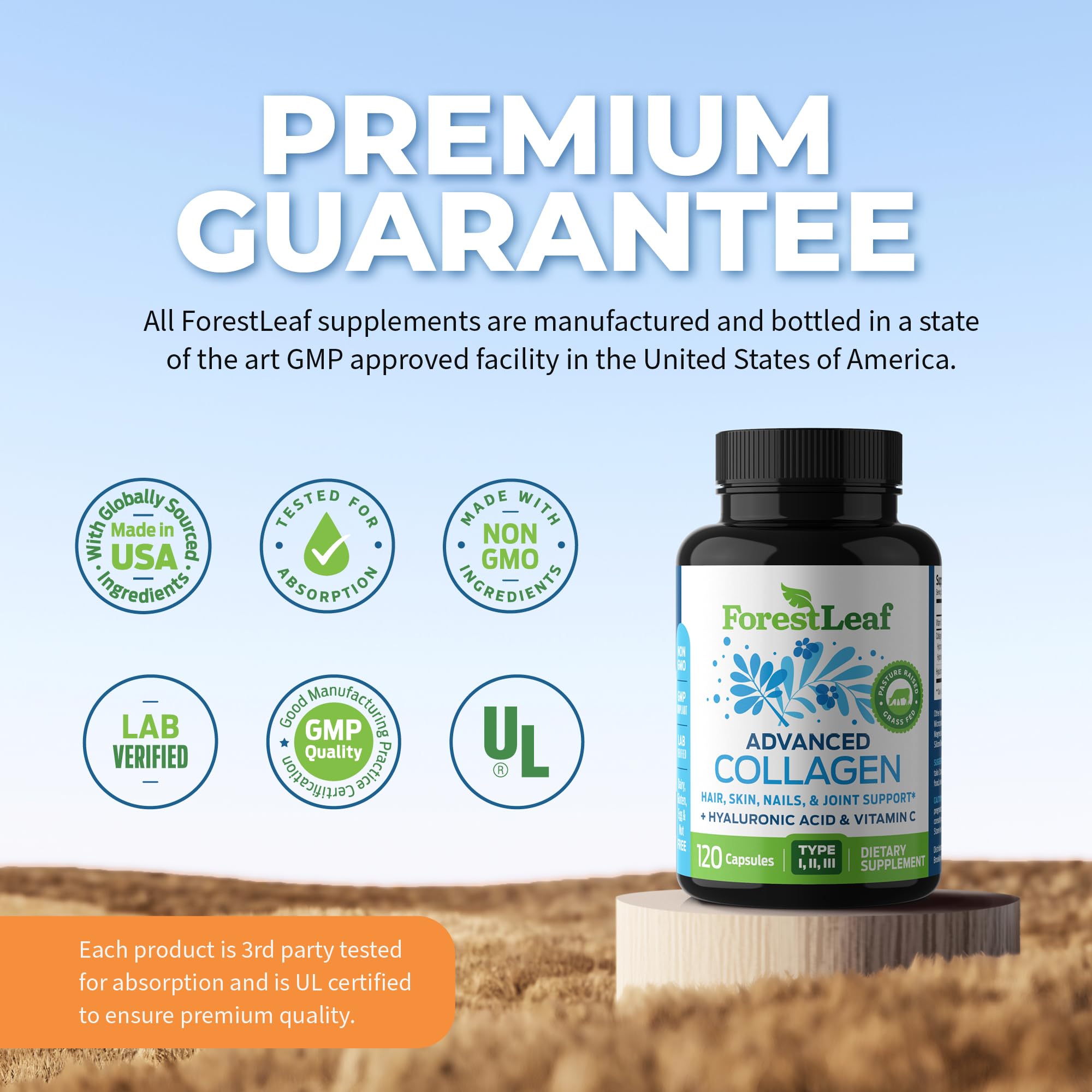 Foto 4 pulgar | Suplementos De Colágeno Forestleaf Multi Collagen 120 Cápsulas - Venta Internacional.