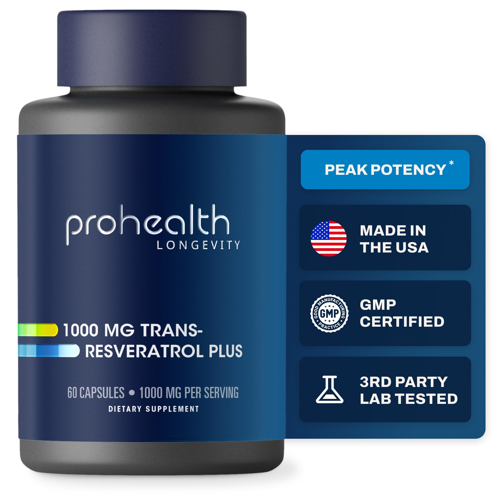 Foto 2 pulgar | Suplemento Prohealth Resveratrol 1000 Mg Con Quercetina 60 Cápsulas - Venta Internacional.