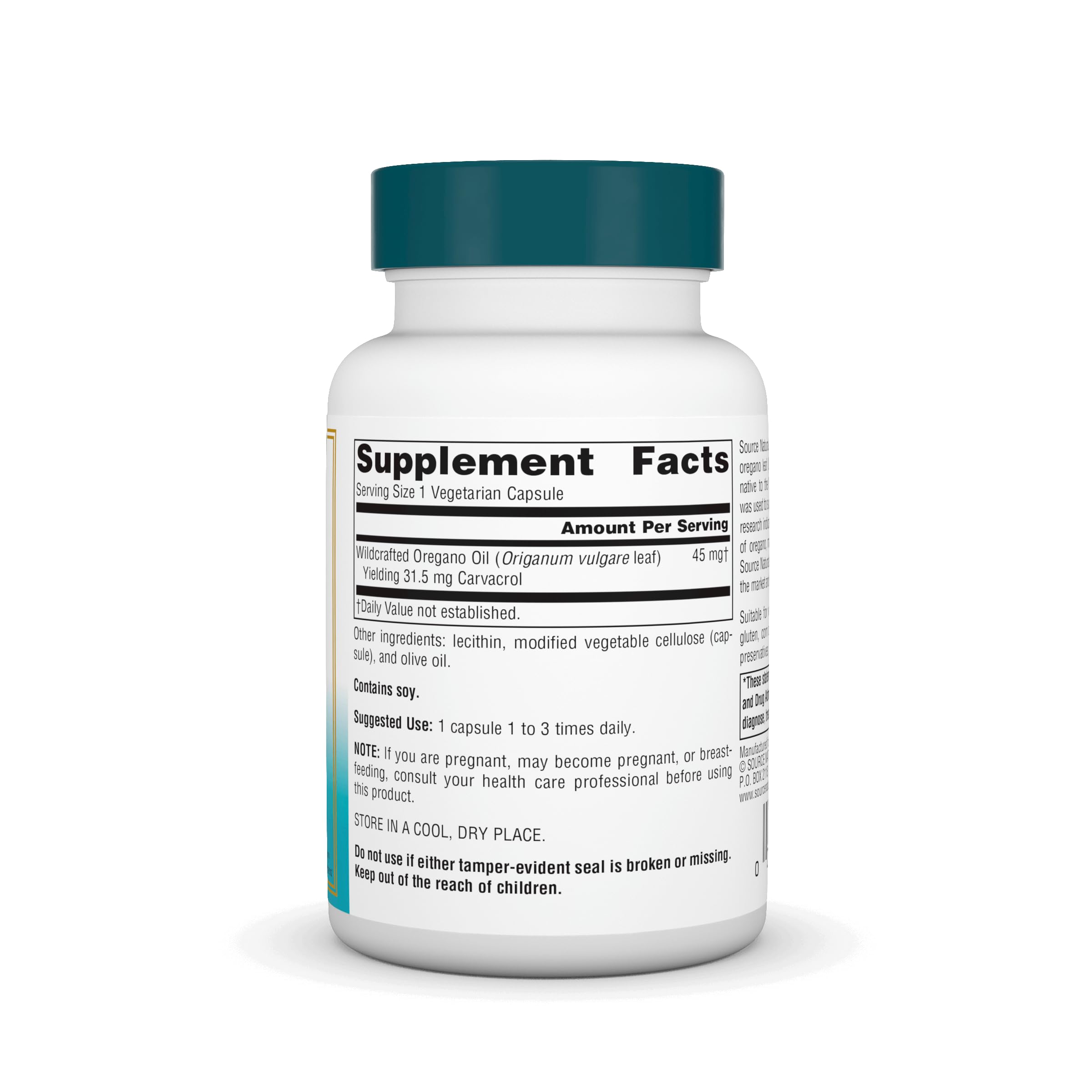 Foto 3 pulgar | Aceite De Orégano Supplement Source Naturals Wellness, 60 Cápsulas - Venta Internacional.