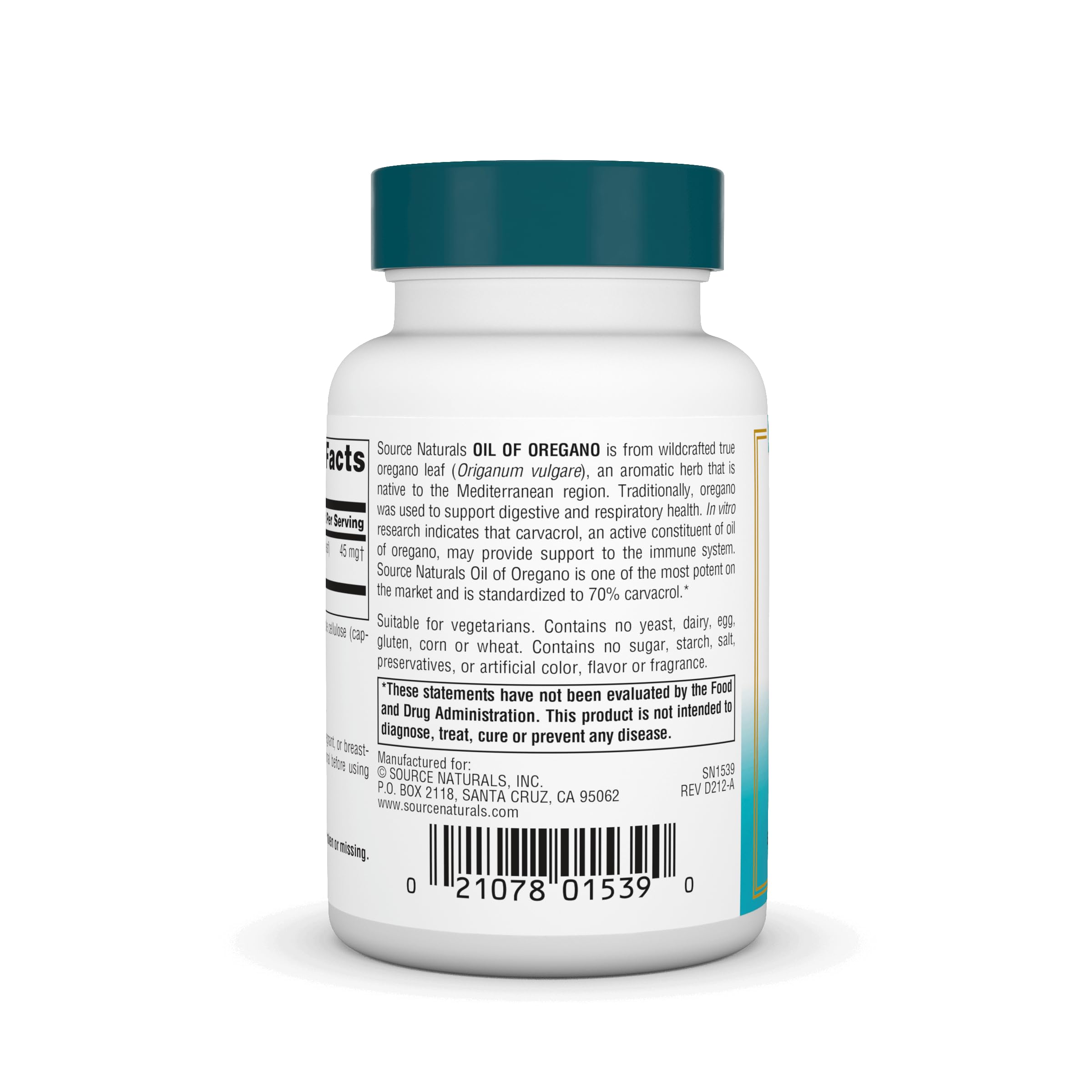 Foto 4 pulgar | Aceite De Orégano Supplement Source Naturals Wellness, 60 Cápsulas - Venta Internacional.
