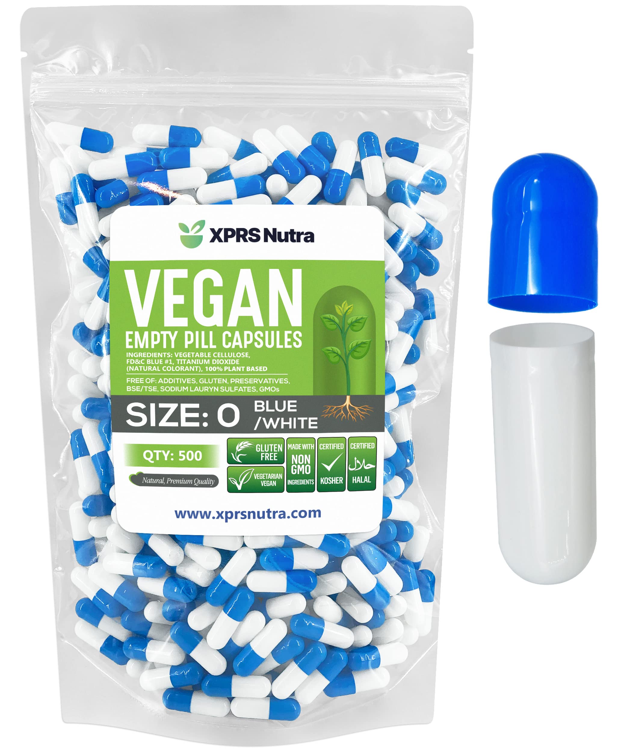 Foto 1 | Cápsulas Vacías Xprs Nutra, Tamaño 0, Cápsulas Veganas De 500 Unidades - Venta Internacional.