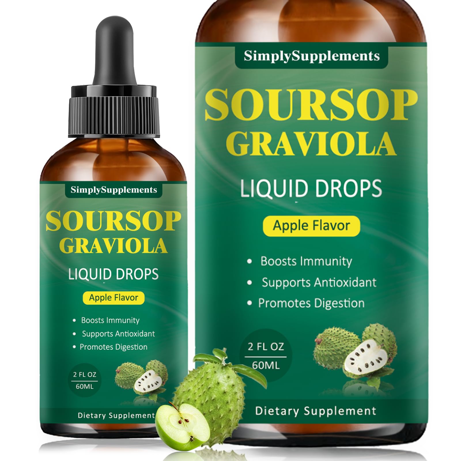 Foto 2 pulgar | Extracto Líquido De Hoja De Guanábana Y Graviola Para Apoyo Inmunológico, 60 Ml - Venta Internacional.