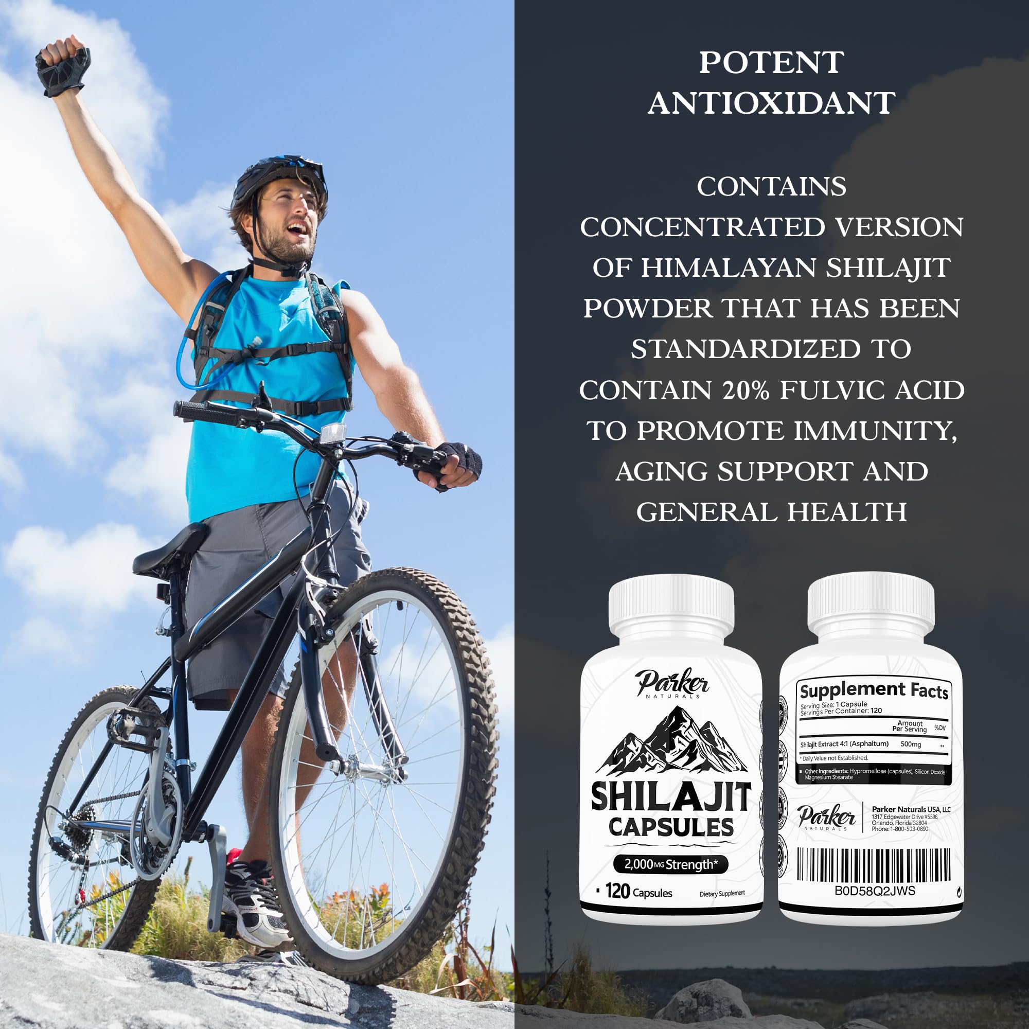 Foto 6 pulgar | Suplemento Parker Naturals De Shilajit Puro Del Himalaya, 2000 Mg - Venta Internacional.