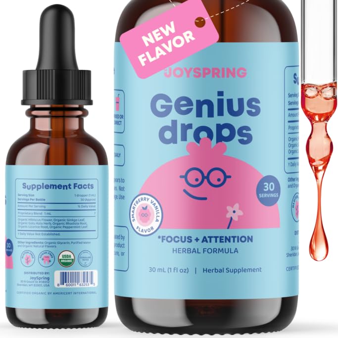 Foto 2 pulgar | Suplemento Joyspring Genius Drops Smartberry Vanilla 30 Ml - Venta Internacional.
