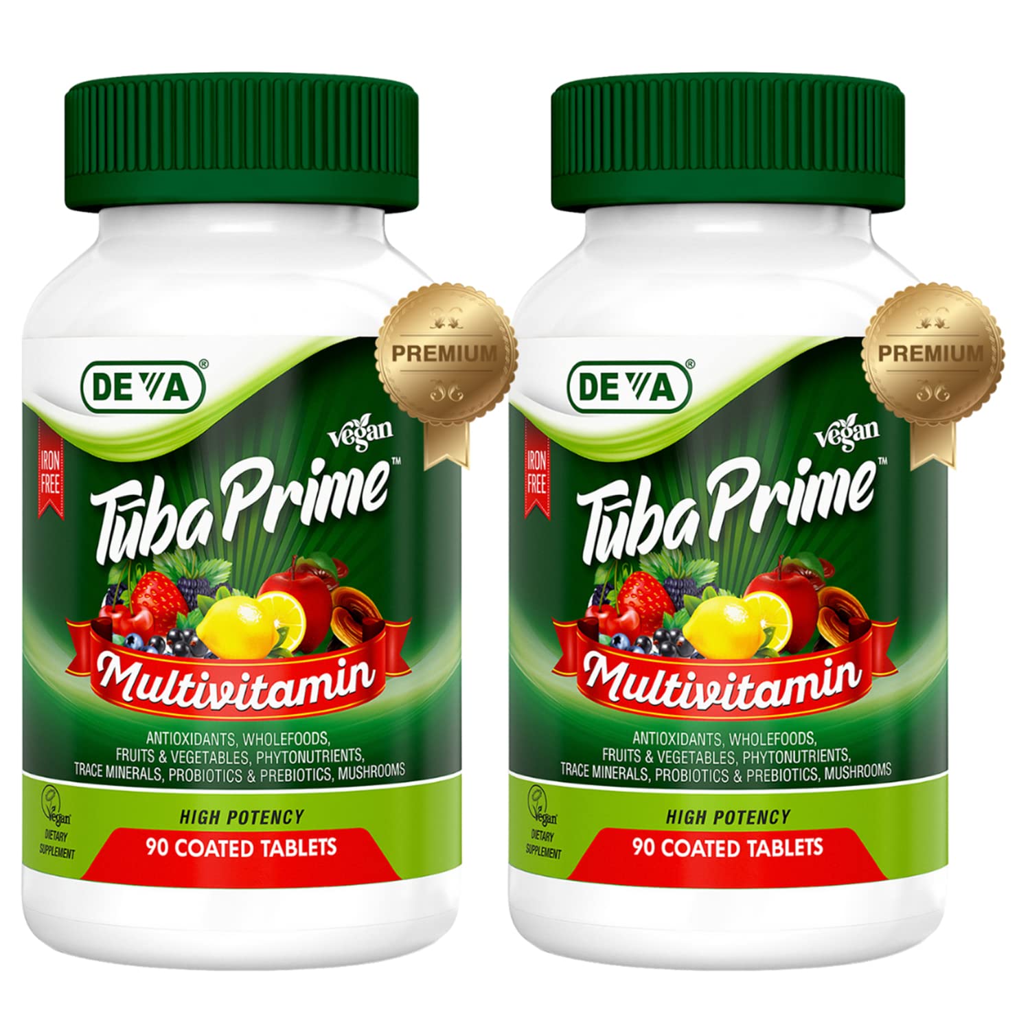 Foto 2 pulgar | Suplemento Multivitamínico Vegano Deva Tuba Prime, 90 Comprimidos, Paquete De 2 - Venta Internacional.