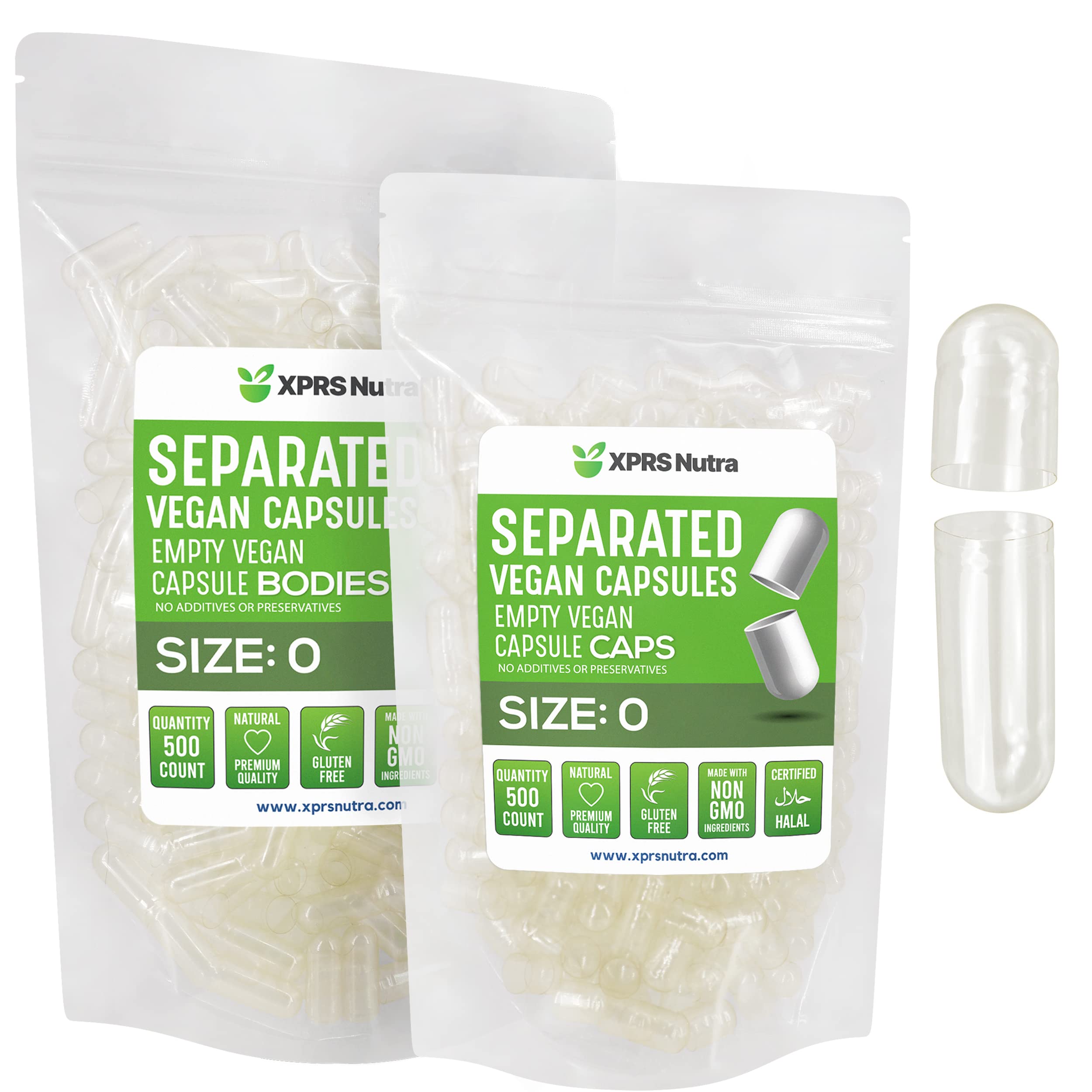 Foto 2 pulgar | Cápsulas Vacías Xprs Nutra Vegan, Tamaño 0 - 500 Unidades - Venta Internacional.